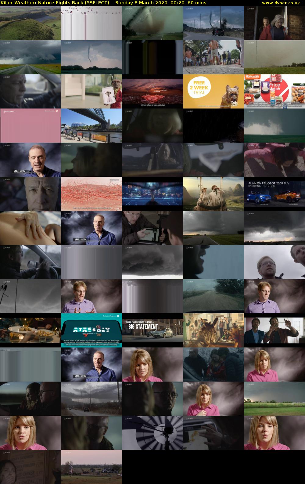 Killer Weather: Nature Fights Back (5SELECT) Sunday 8 March 2020 00:20 - 01:20