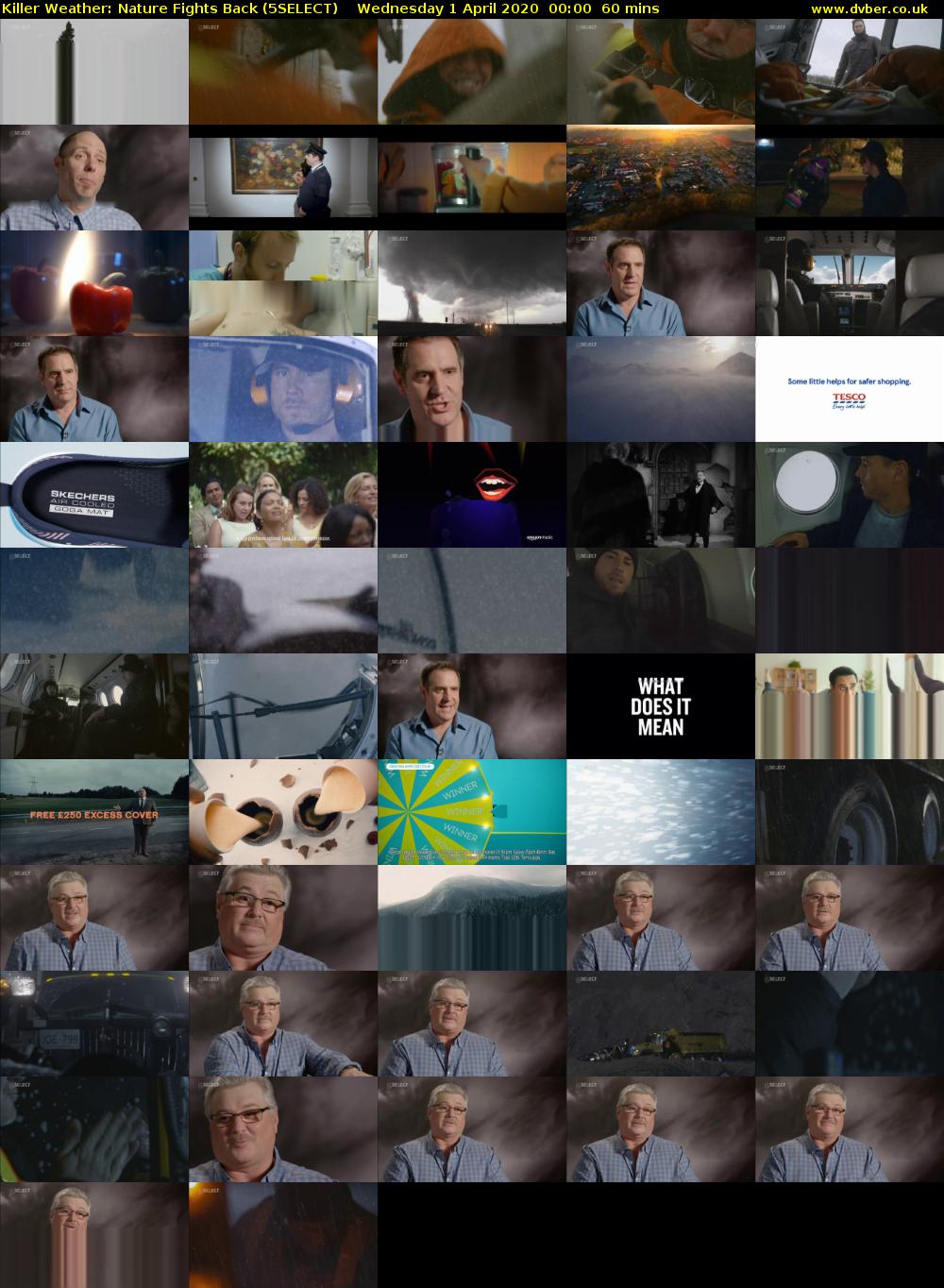 Killer Weather: Nature Fights Back (5SELECT) Wednesday 1 April 2020 00:00 - 01:00