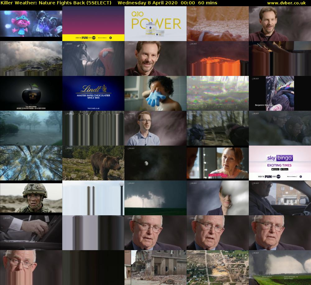 Killer Weather: Nature Fights Back (5SELECT) Wednesday 8 April 2020 00:00 - 01:00