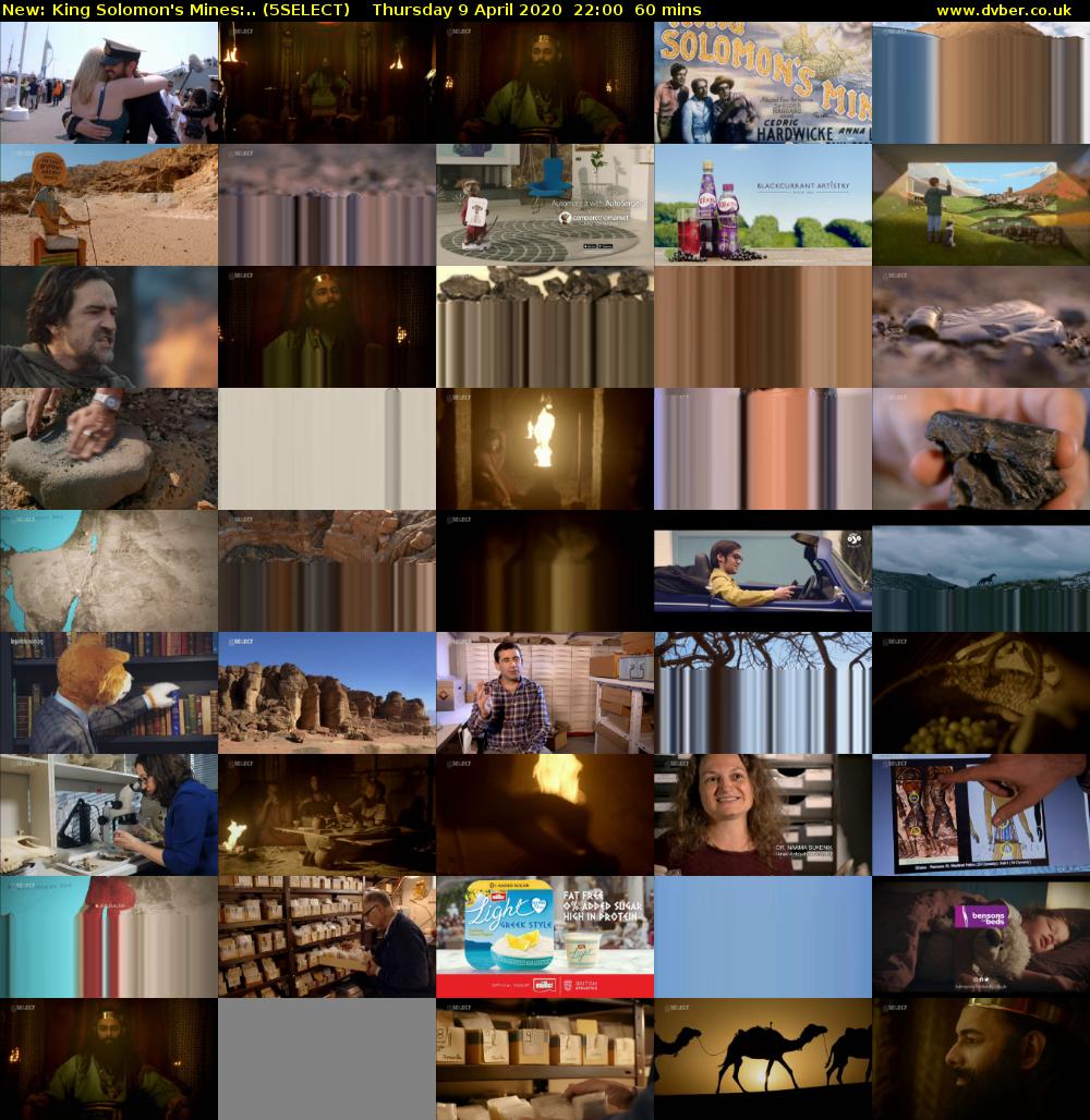 King Solomon's Mines:.. (5SELECT) Thursday 9 April 2020 22:00 - 23:00