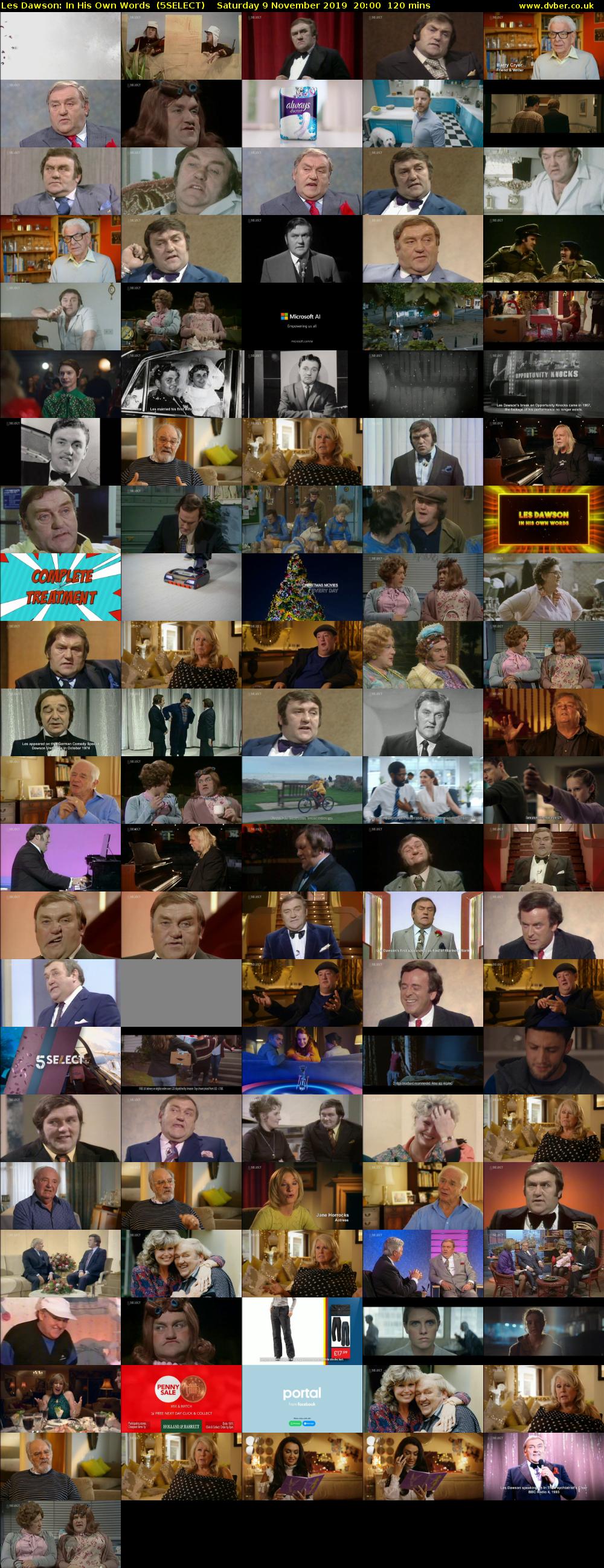 Les Dawson: In His Own Words  (5SELECT) Saturday 9 November 2019 20:00 - 22:00