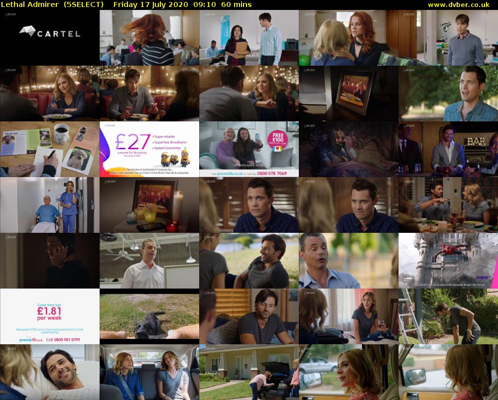 Lethal Admirer  (5SELECT) Friday 17 July 2020 09:10 - 10:10