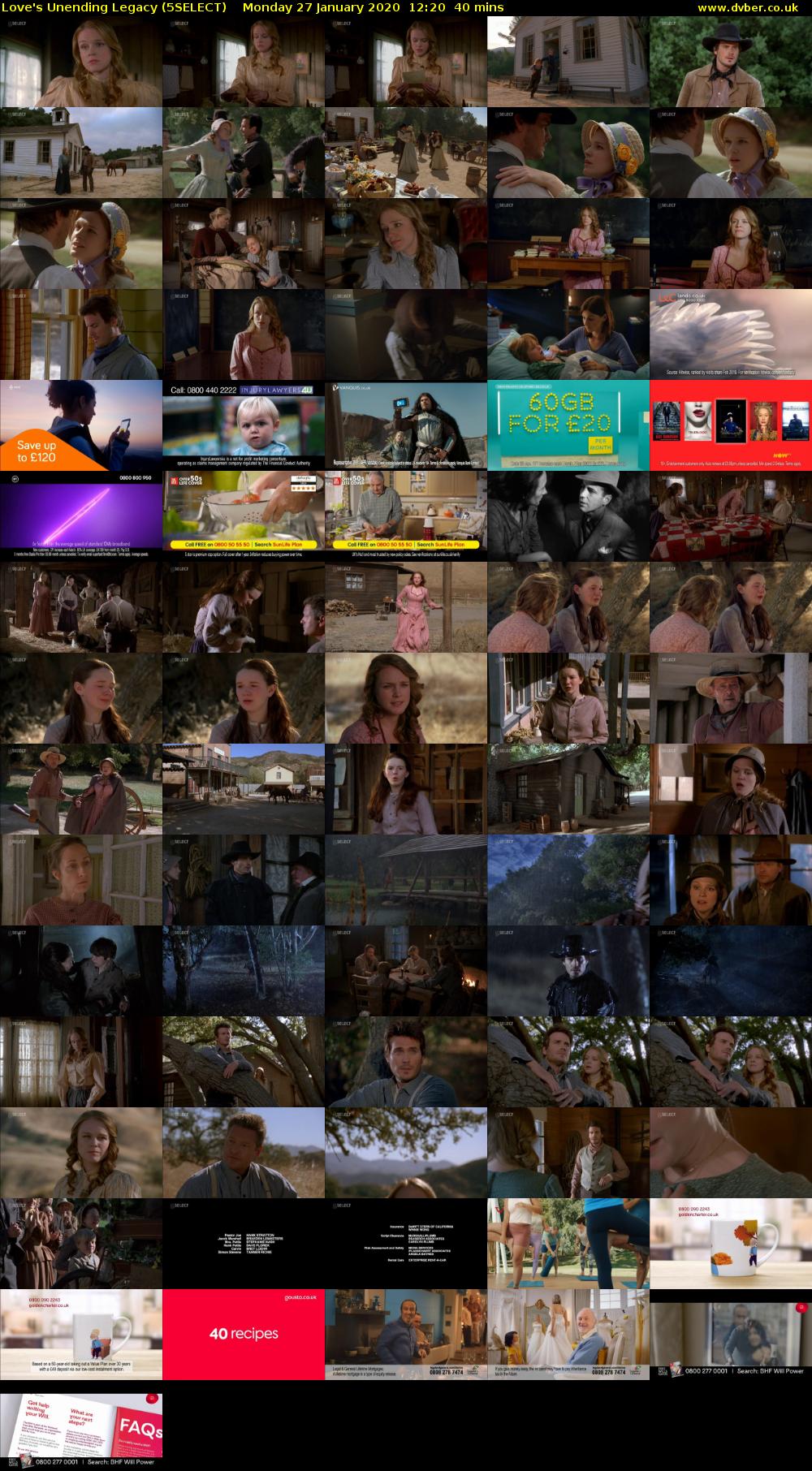 Love's Unending Legacy (5SELECT) Monday 27 January 2020 12:20 - 13:00