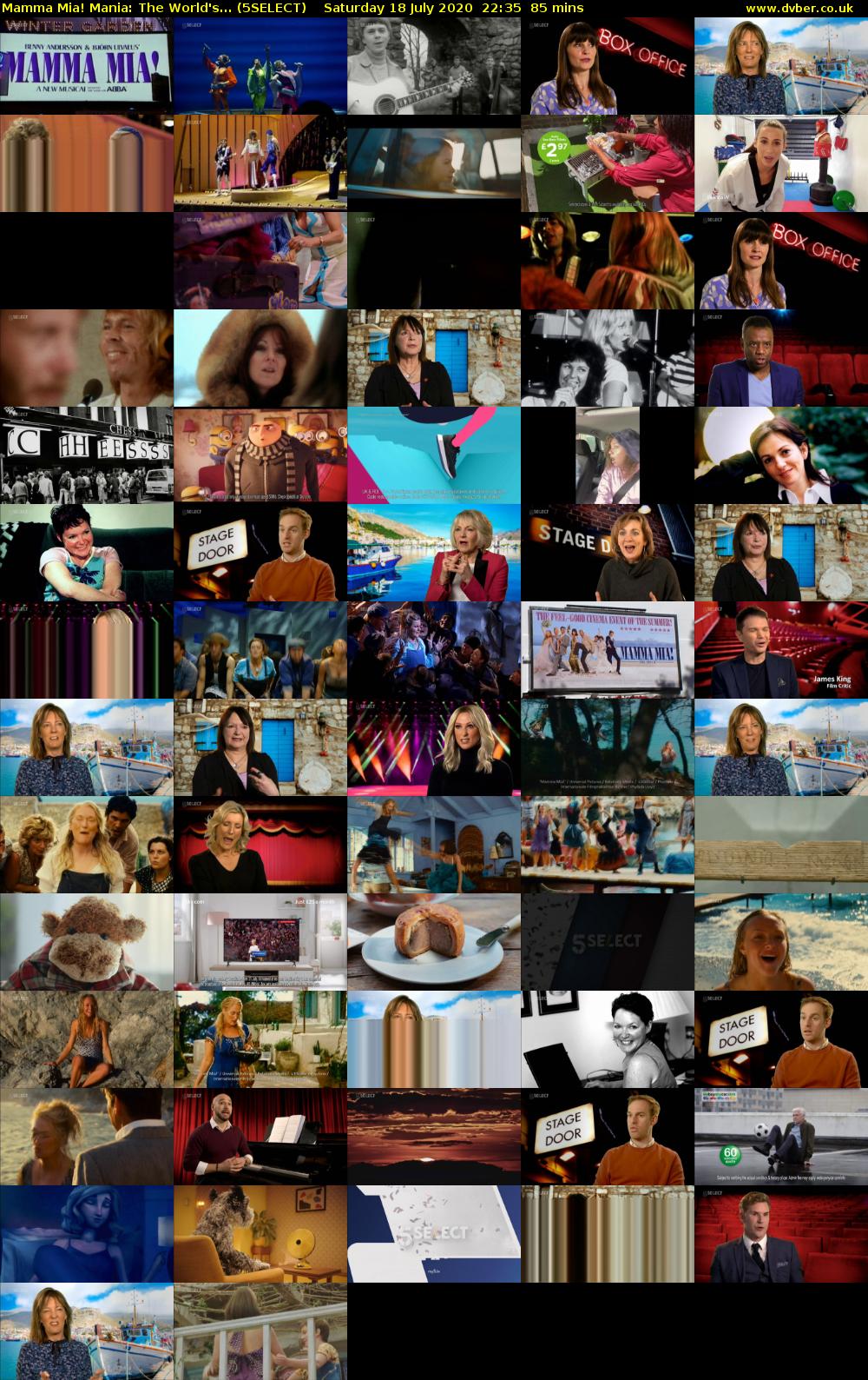 Mamma Mia! Mania: The World's... (5SELECT) Saturday 18 July 2020 22:35 - 00:00