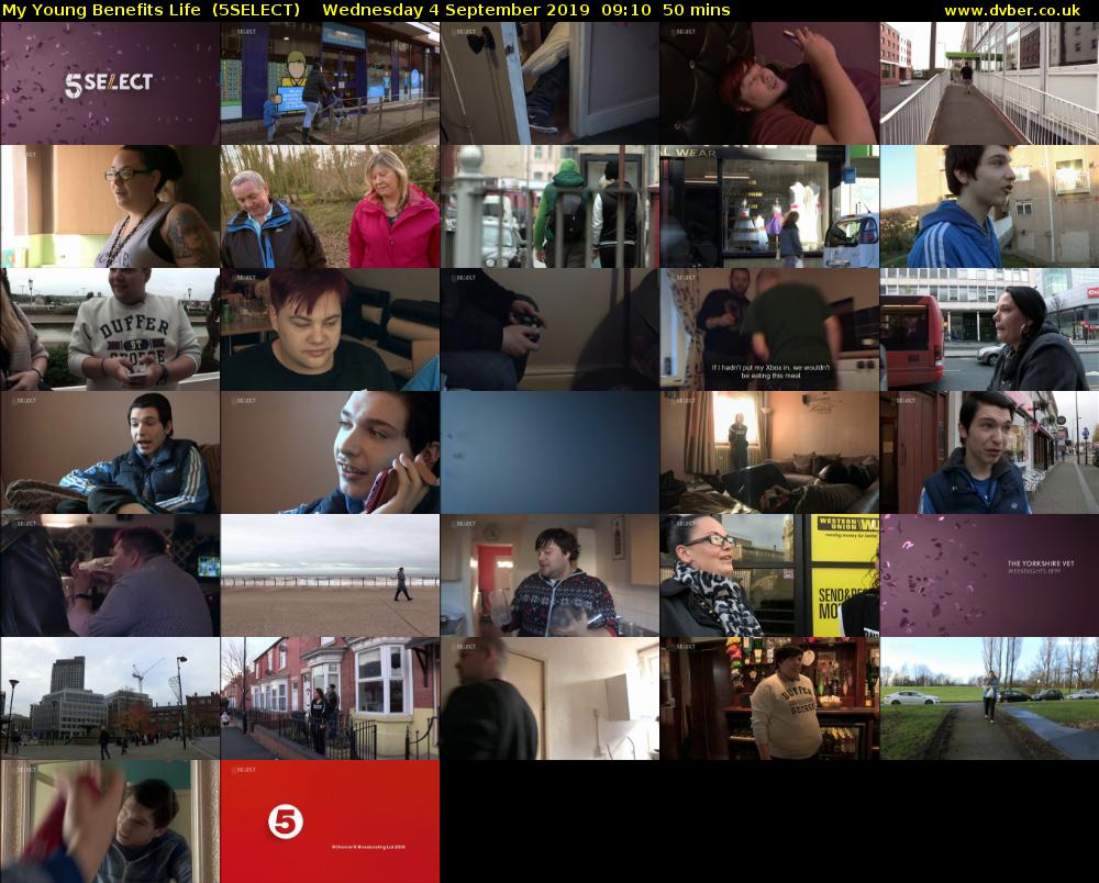 My Young Benefits Life  (5SELECT) Wednesday 4 September 2019 09:10 - 10:00
