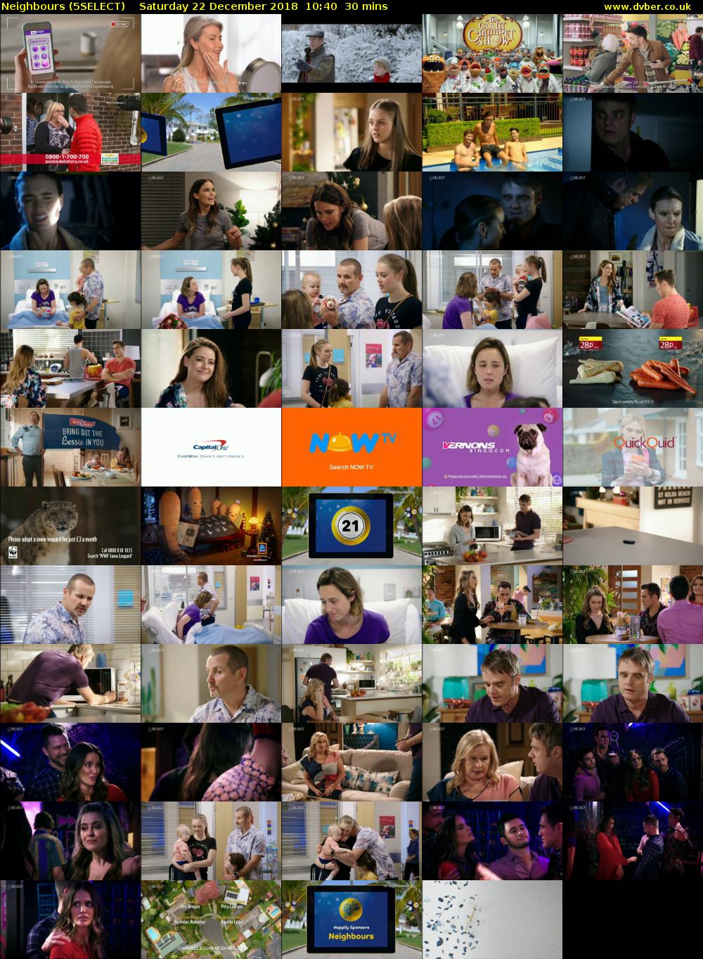 Neighbours (5SELECT) Saturday 22 December 2018 10:40 - 11:10