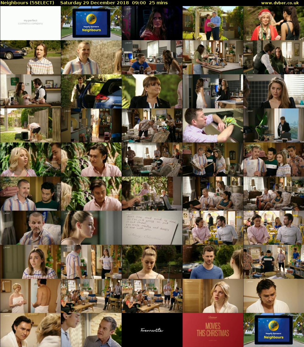 Neighbours (5SELECT) Saturday 29 December 2018 09:00 - 09:25