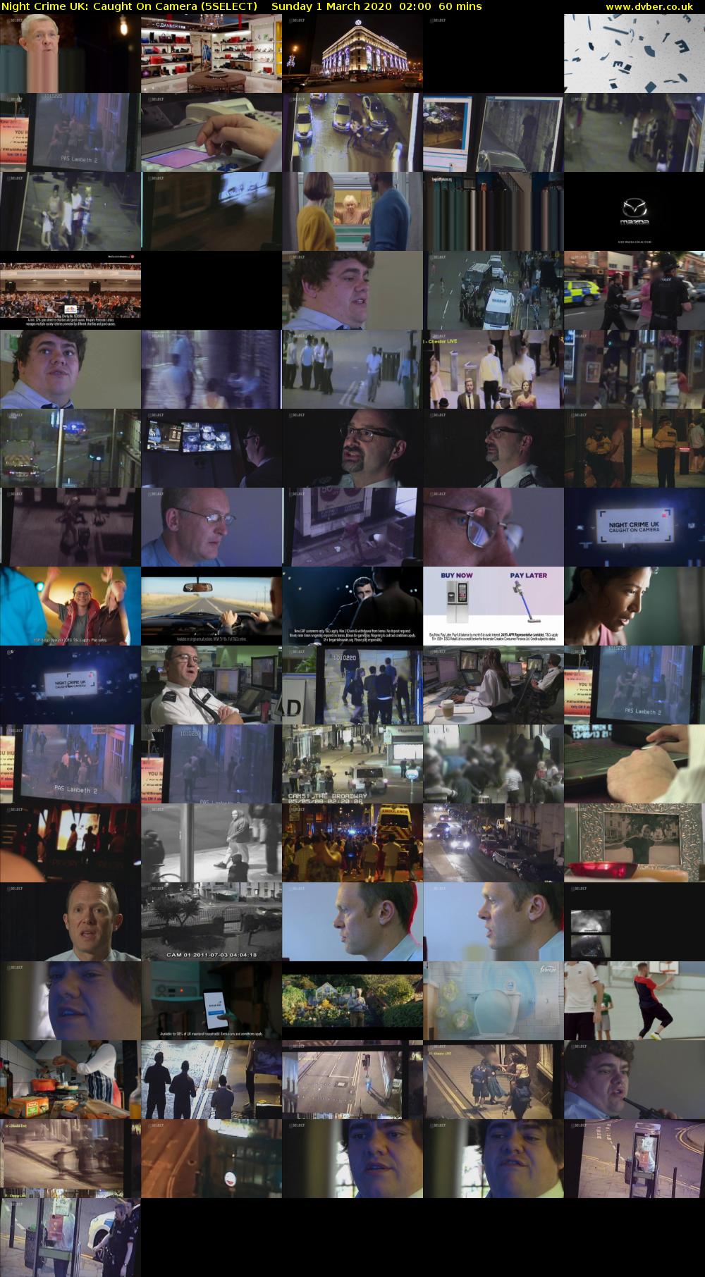 Night Crime UK: Caught On Camera (5SELECT) Sunday 1 March 2020 02:00 - 03:00