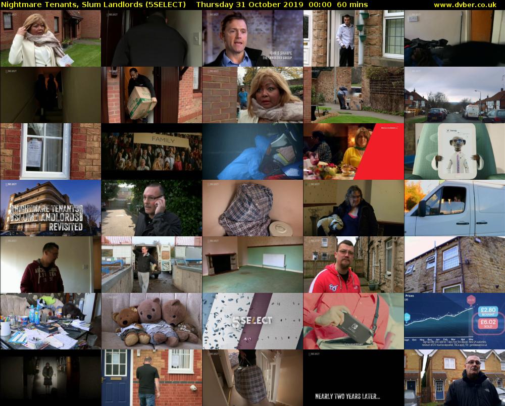 Nightmare Tenants, Slum Landlords (5SELECT) Thursday 31 October 2019 00:00 - 01:00