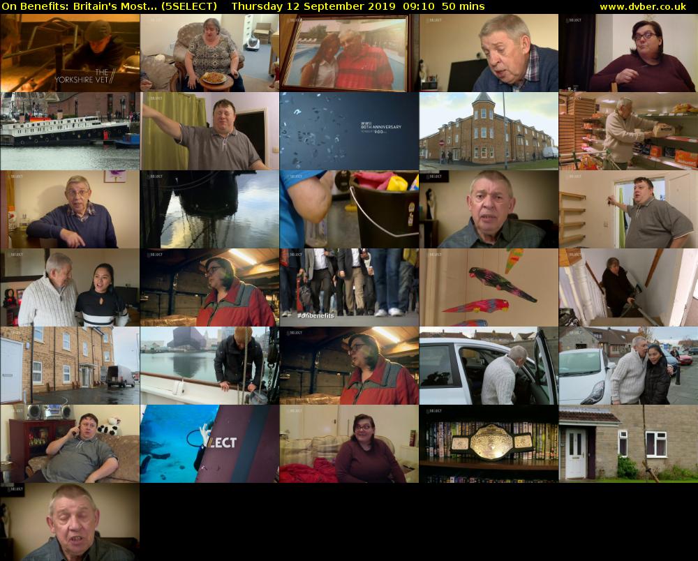 On Benefits: Britain's Most... (5SELECT) Thursday 12 September 2019 09:10 - 10:00