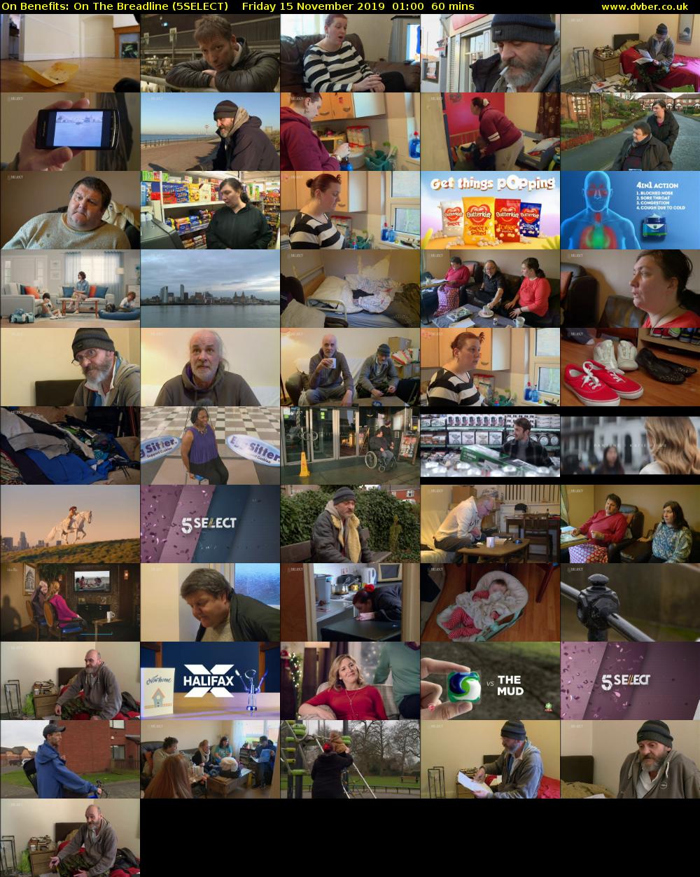 On Benefits: On The Breadline (5SELECT) Friday 15 November 2019 01:00 - 02:00