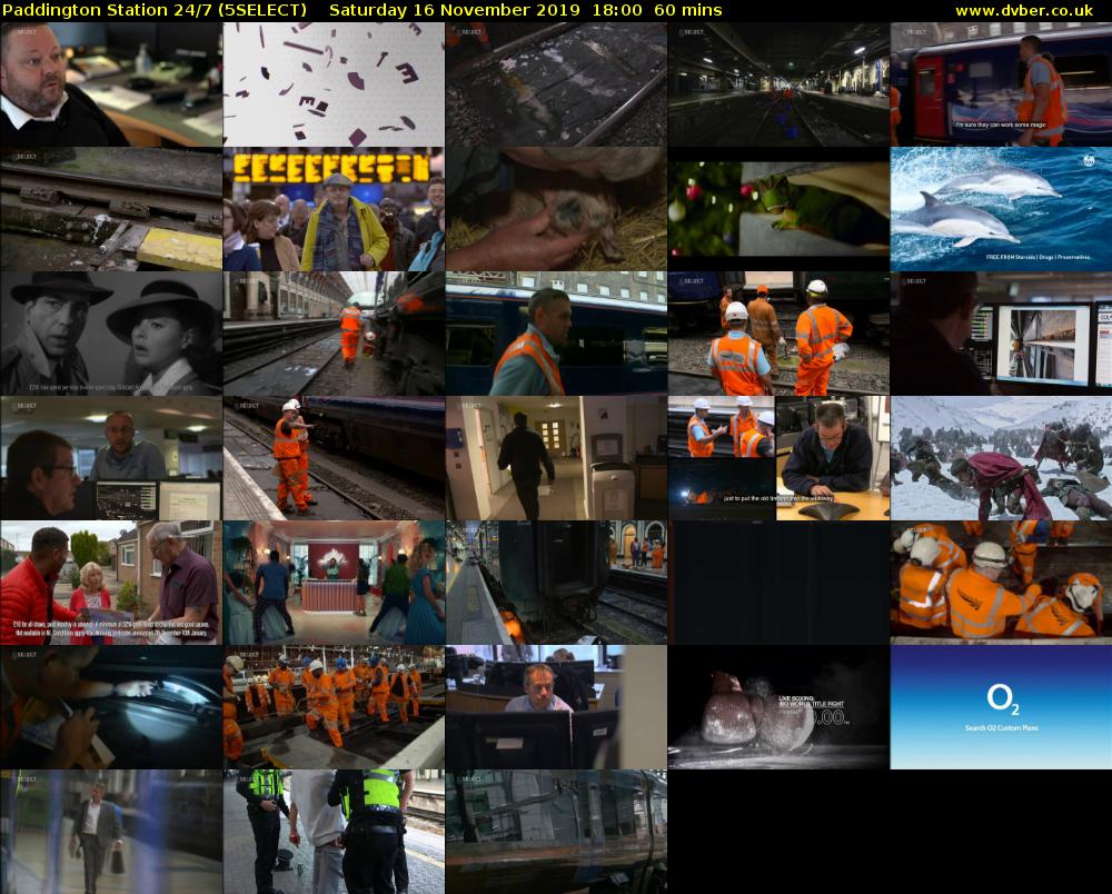 Paddington Station 24/7 (5SELECT) Saturday 16 November 2019 18:00 - 19:00