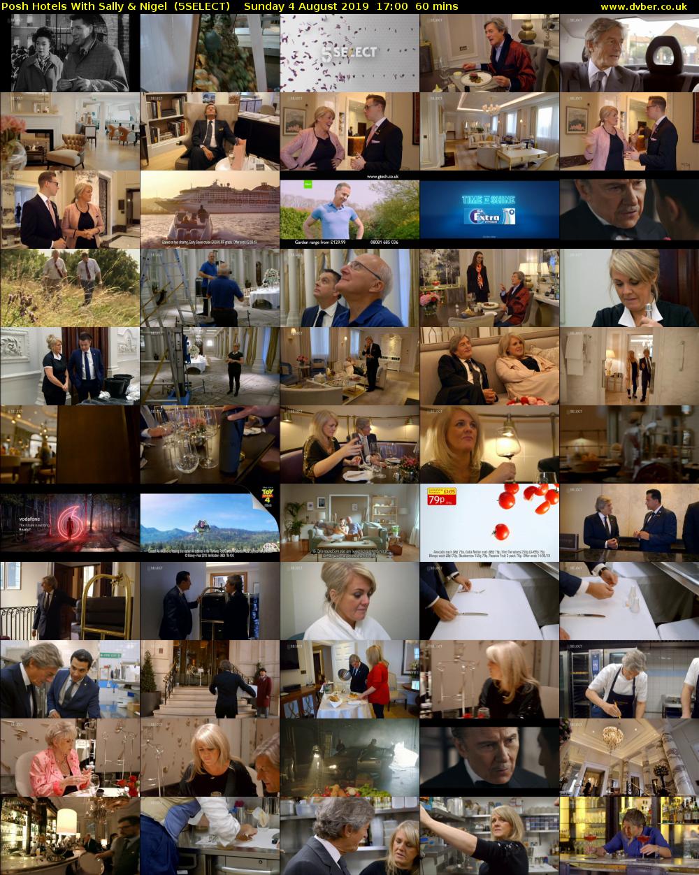Posh Hotels WIth Sally & Nigel  (5SELECT) Sunday 4 August 2019 17:00 - 18:00