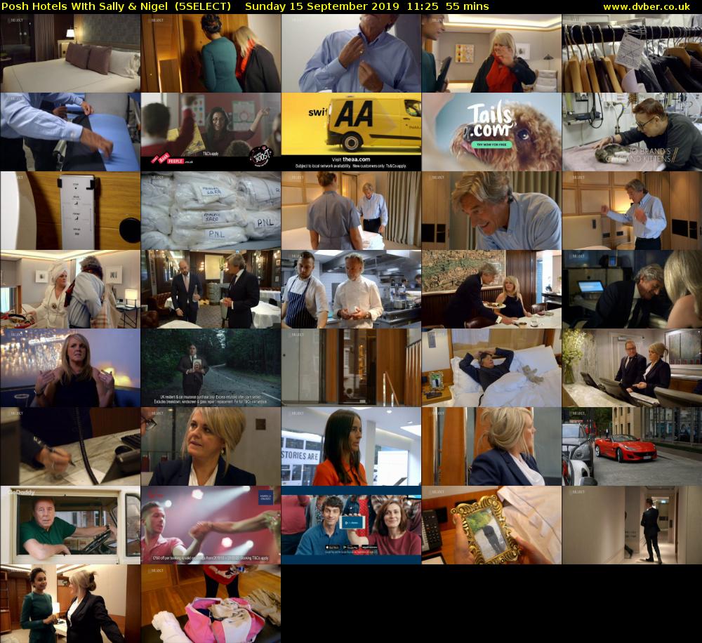 Posh Hotels WIth Sally & Nigel  (5SELECT) Sunday 15 September 2019 11:25 - 12:20