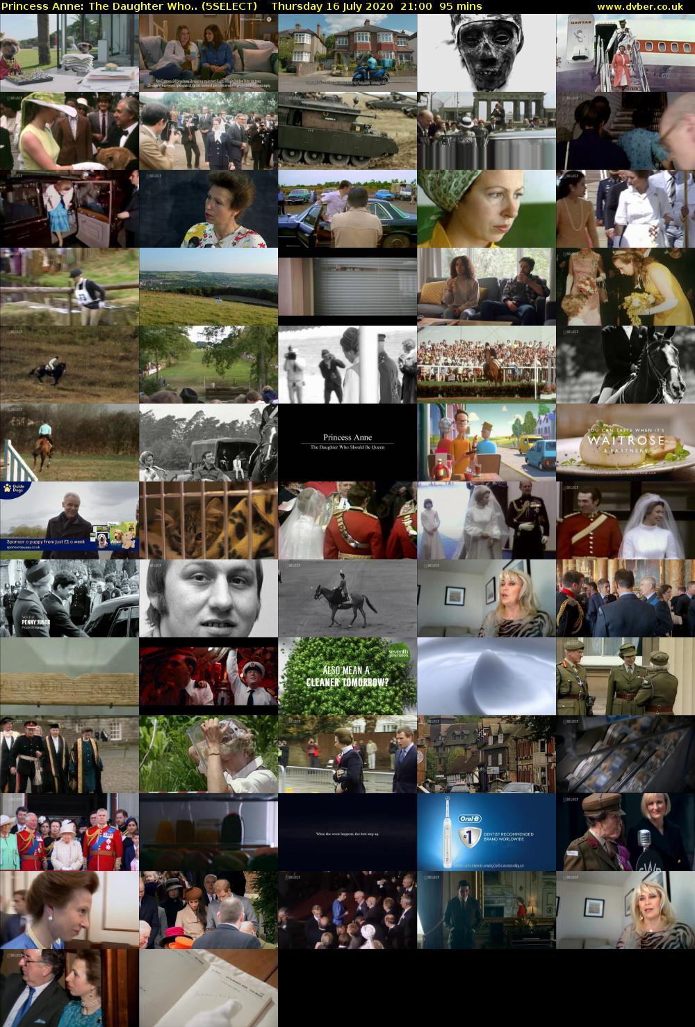 Princess Anne: The Daughter Who.. (5SELECT) Thursday 16 July 2020 21:00 - 22:35
