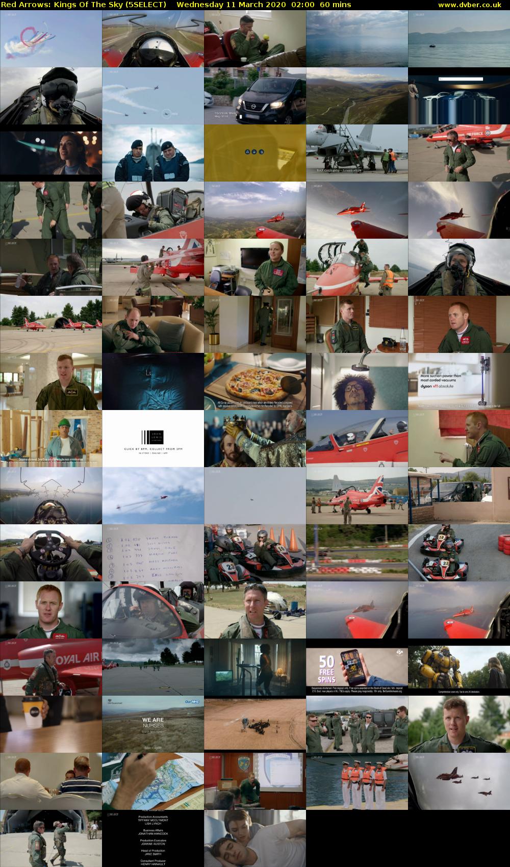 Red Arrows: Kings Of The Sky (5SELECT) Wednesday 11 March 2020 02:00 - 03:00