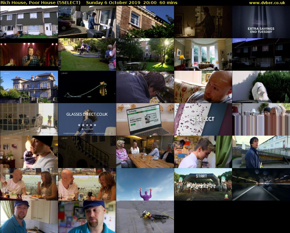 Rich House, Poor House (5SELECT) Sunday 6 October 2019 20:00 - 21:00
