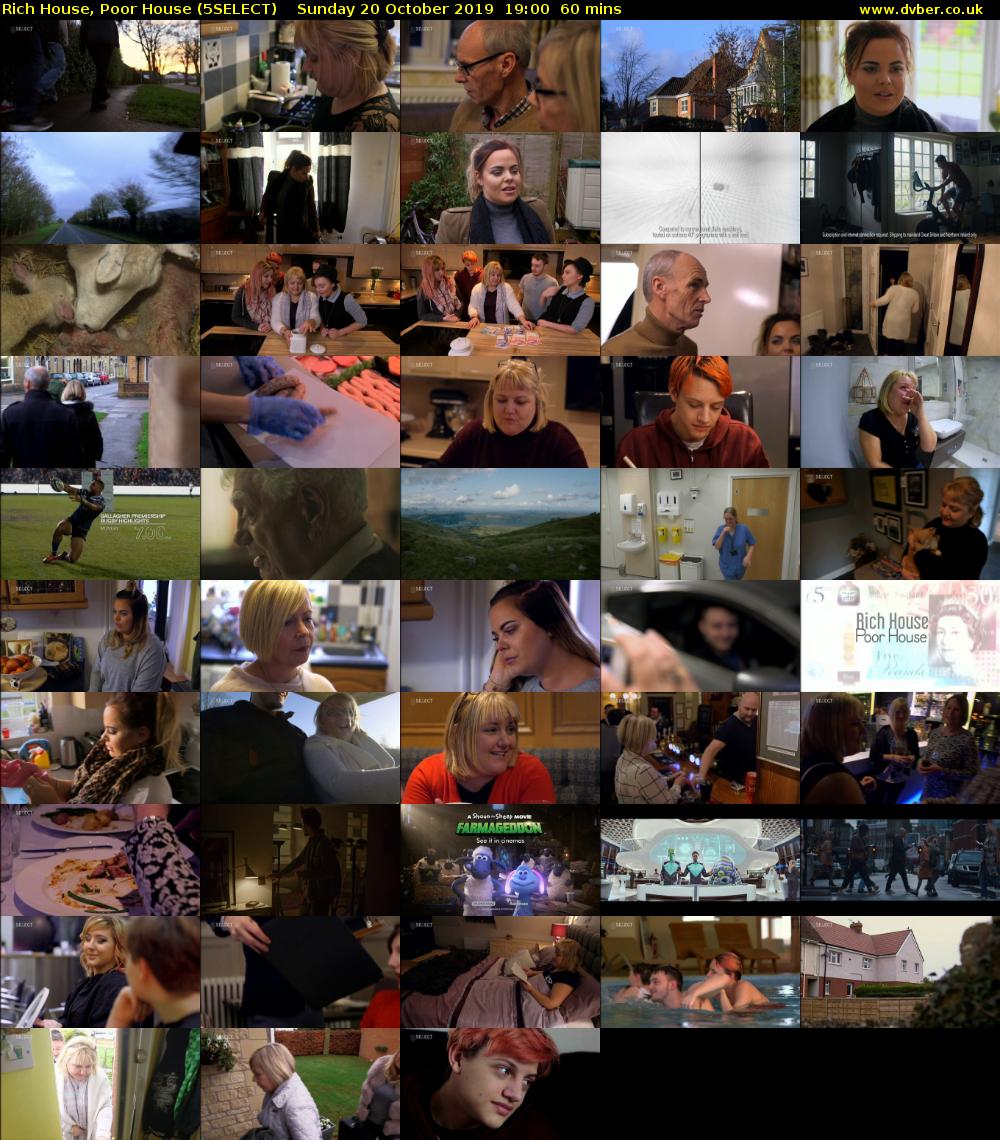 Rich House, Poor House (5SELECT) Sunday 20 October 2019 19:00 - 20:00