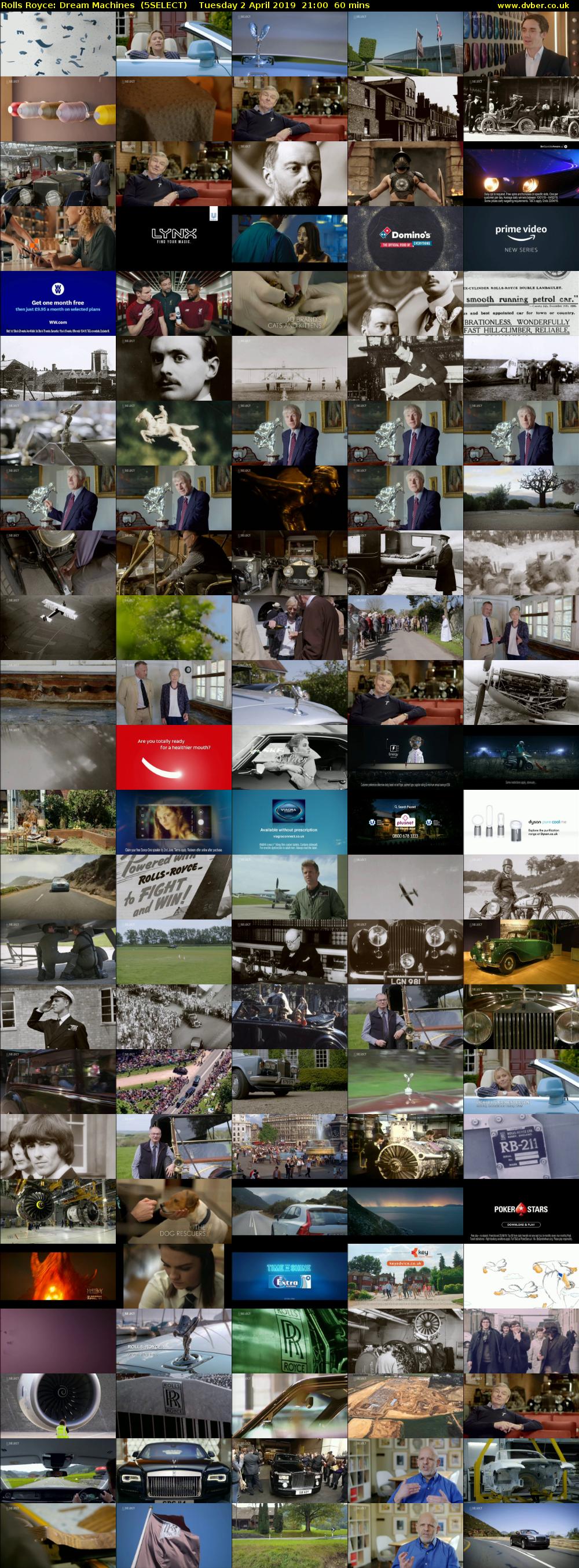 Rolls Royce: Dream Machines  (5SELECT) Tuesday 2 April 2019 21:00 - 22:00