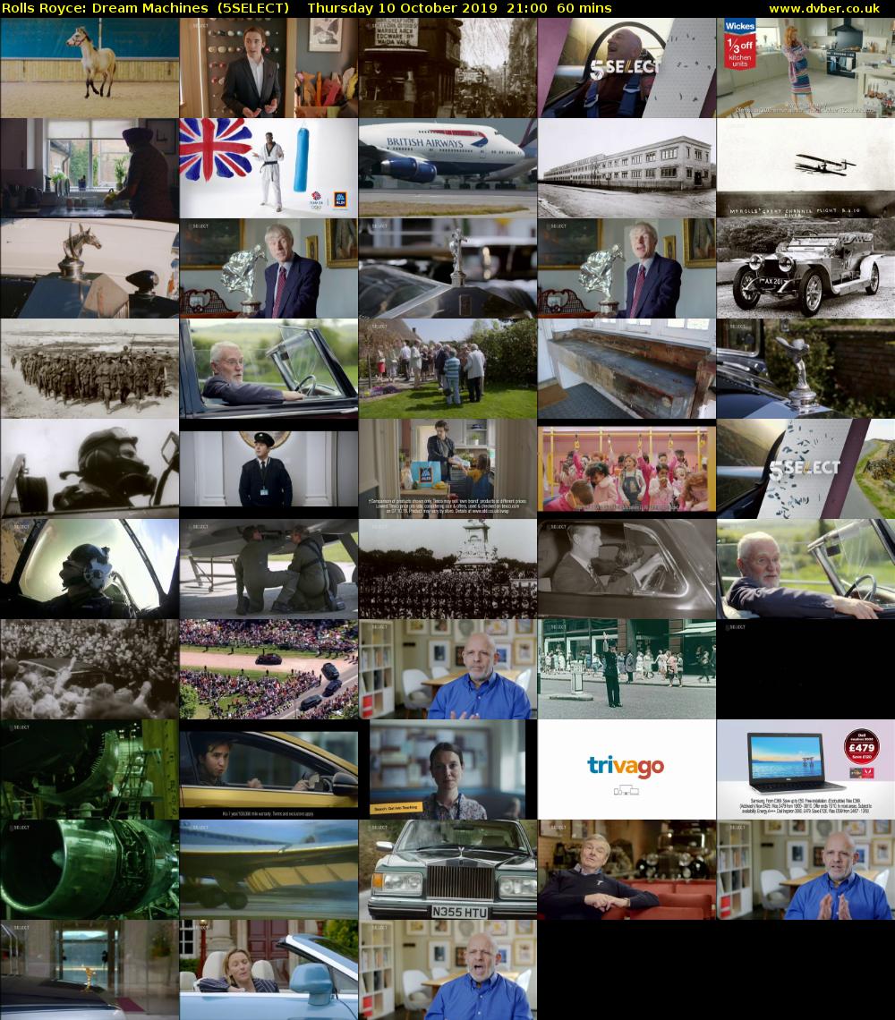 Rolls Royce: Dream Machines  (5SELECT) Thursday 10 October 2019 21:00 - 22:00