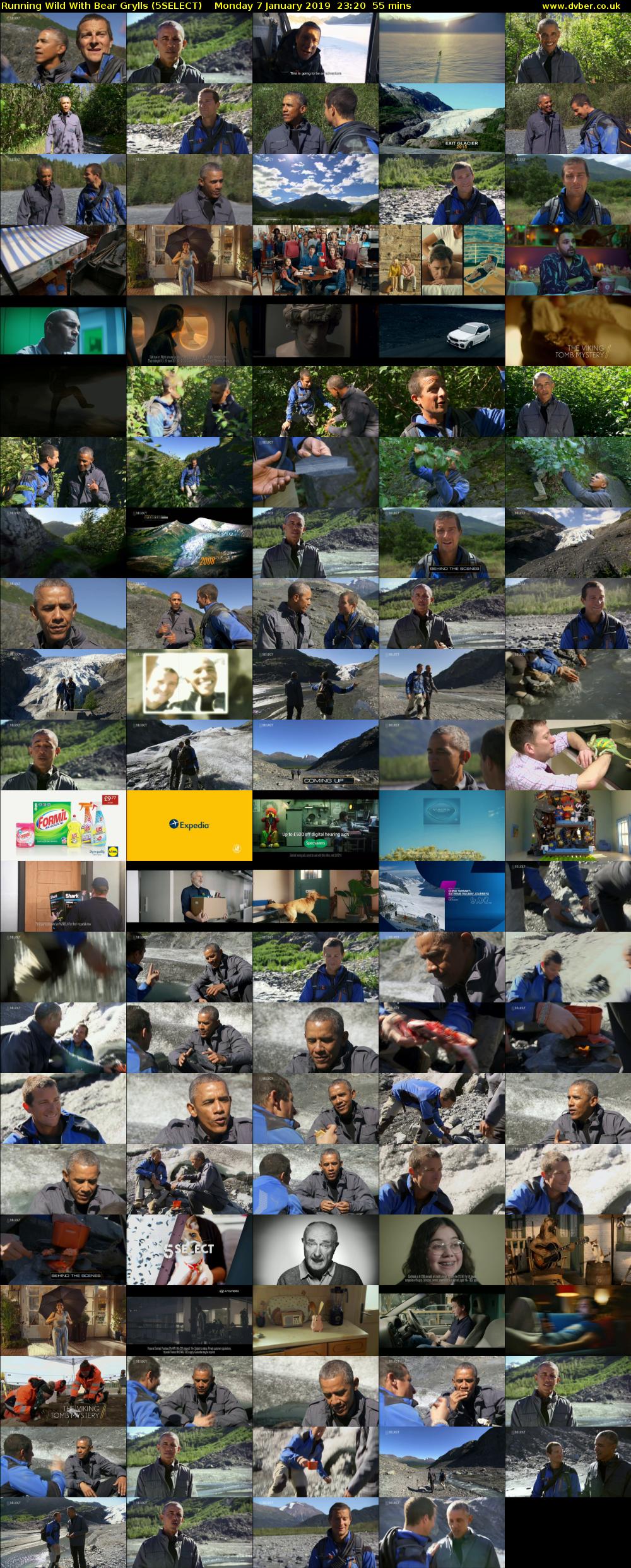 Running Wild With Bear Grylls (5SELECT) Monday 7 January 2019 23:20 - 00:15