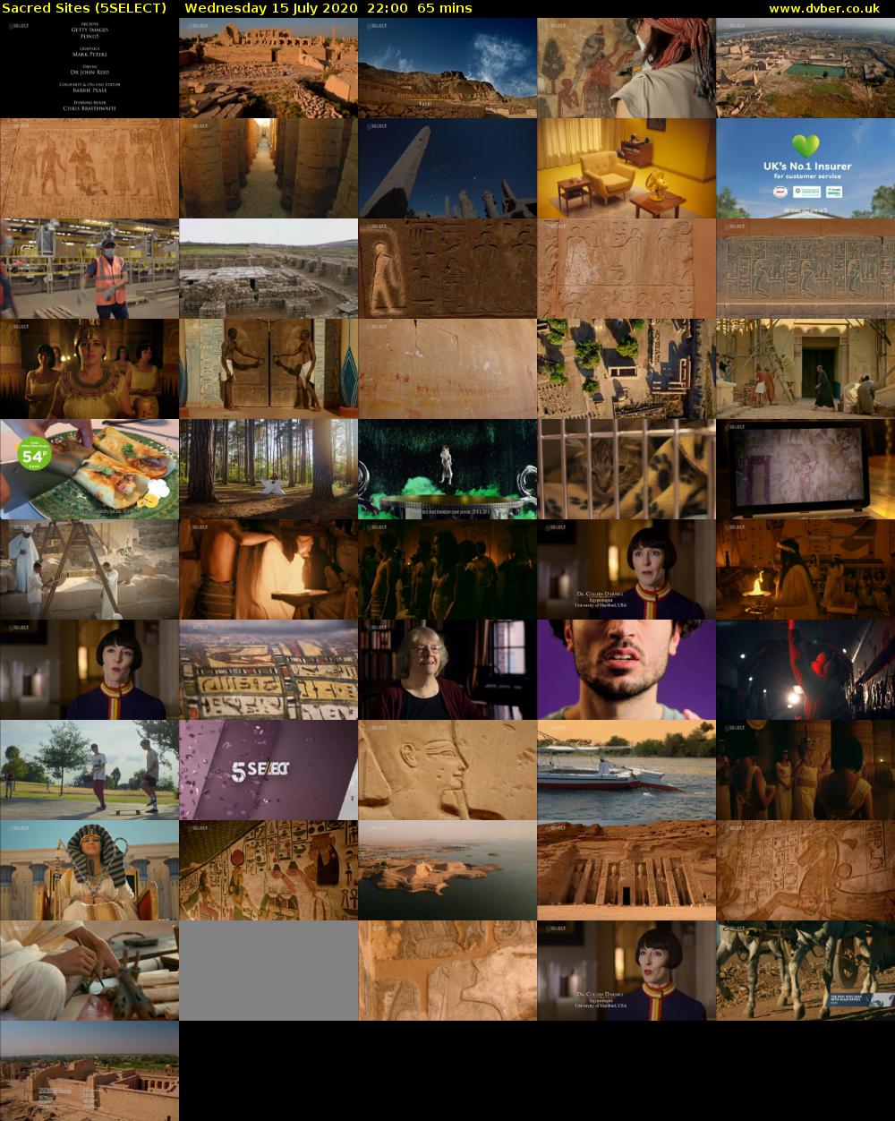 Sacred Sites (5SELECT) Wednesday 15 July 2020 22:00 - 23:05