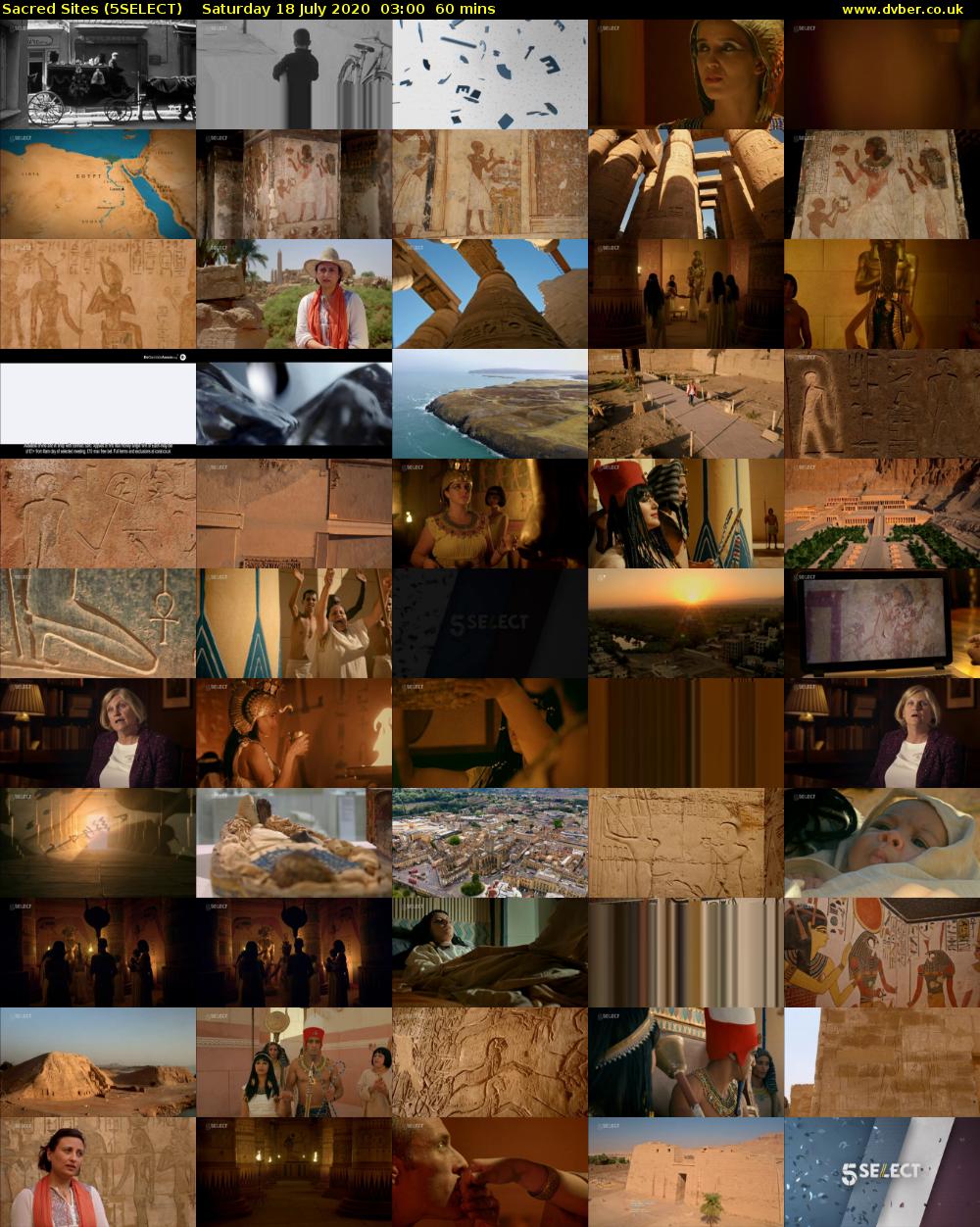 Sacred Sites (5SELECT) Saturday 18 July 2020 03:00 - 04:00