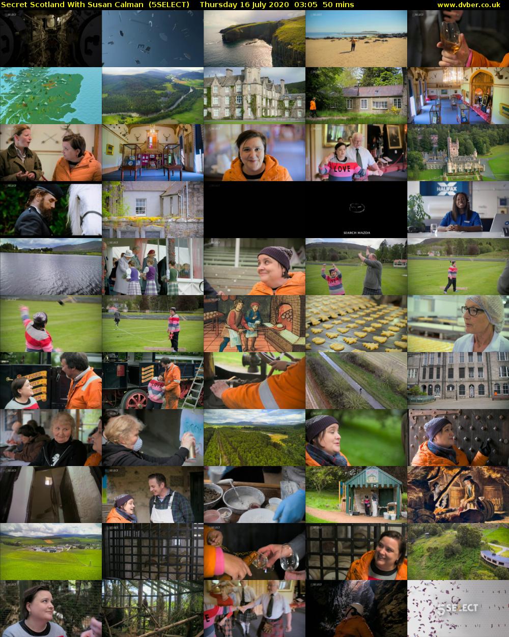 Secret Scotland With Susan Calman  (5SELECT) Thursday 16 July 2020 03:05 - 03:55