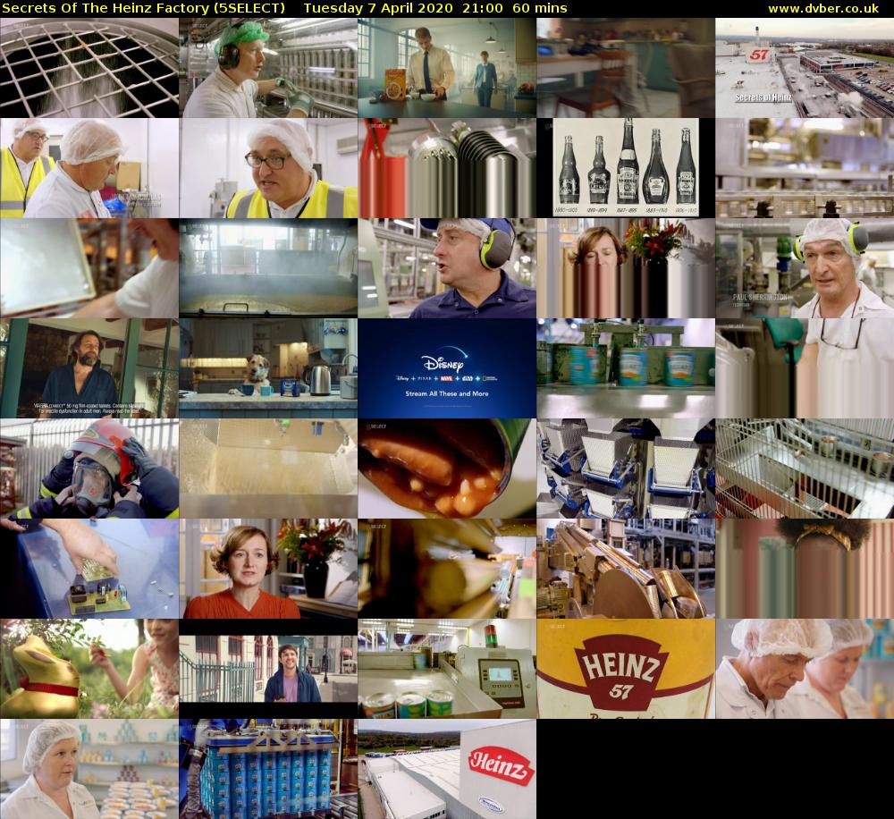 Secrets Of The Heinz Factory (5SELECT) Tuesday 7 April 2020 21:00 - 22:00