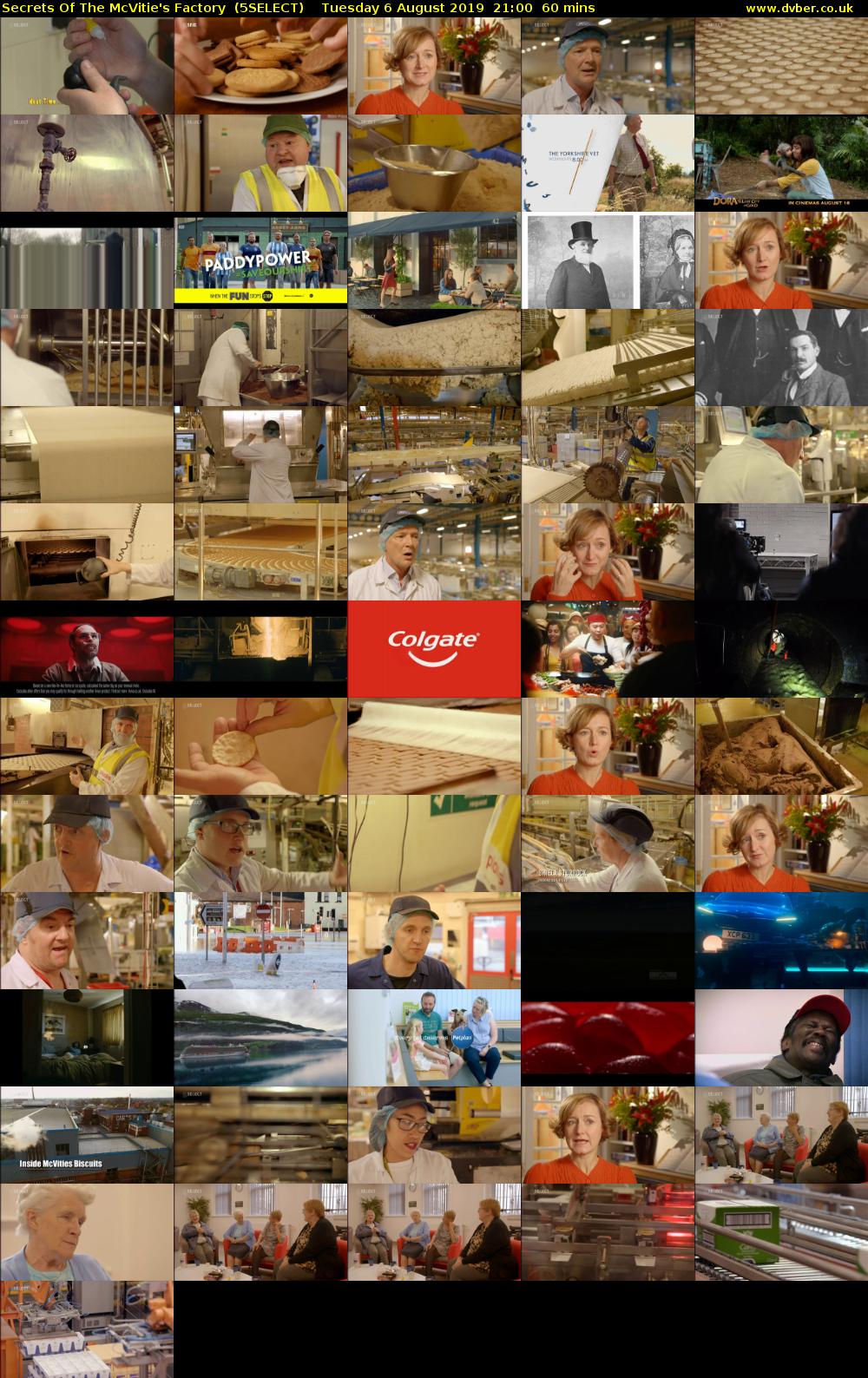 Secrets Of The McVitie's Factory  (5SELECT) Tuesday 6 August 2019 21:00 - 22:00