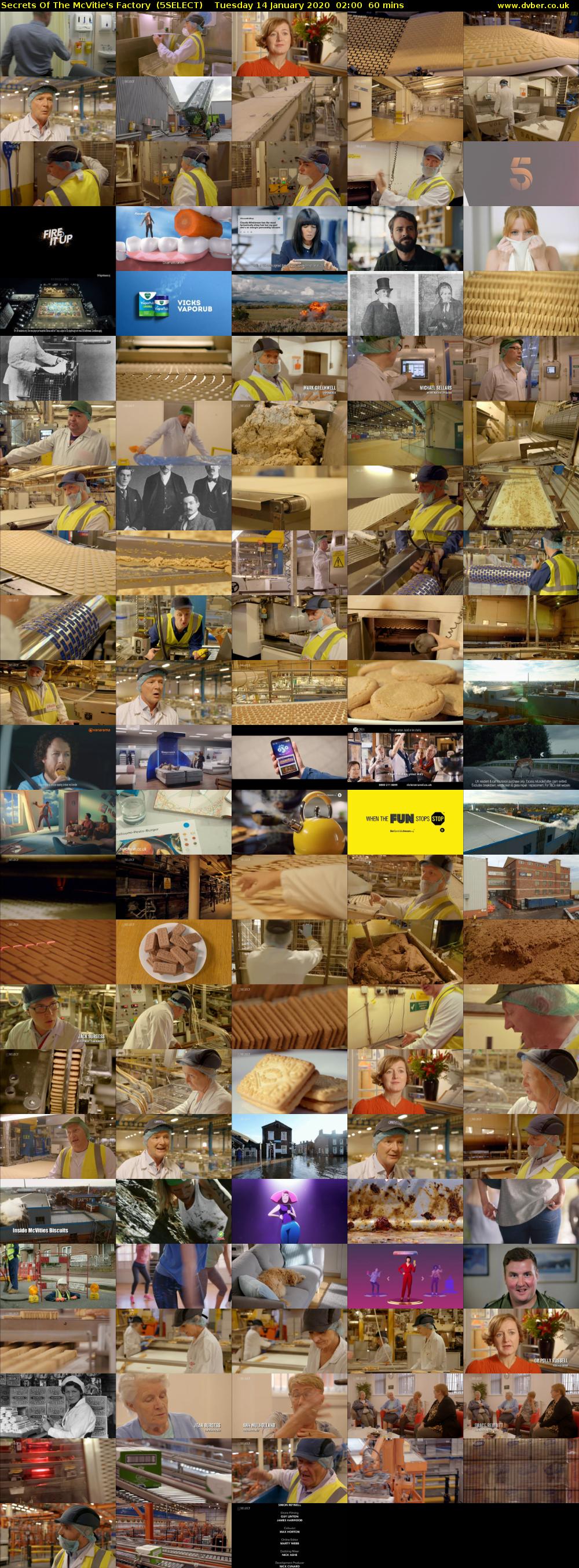 Secrets Of The McVitie's Factory  (5SELECT) Tuesday 14 January 2020 02:00 - 03:00