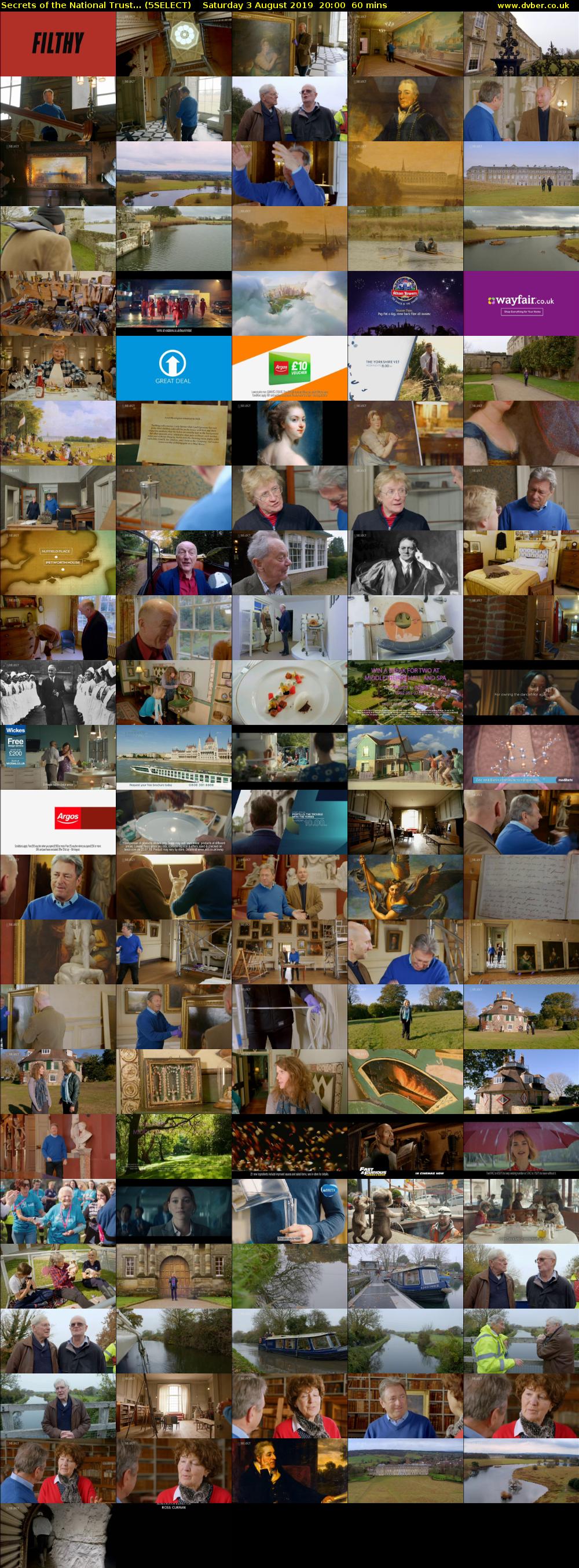 Secrets Of The National Trust... (5SELECT) Saturday 3 August 2019 20:00 - 21:00