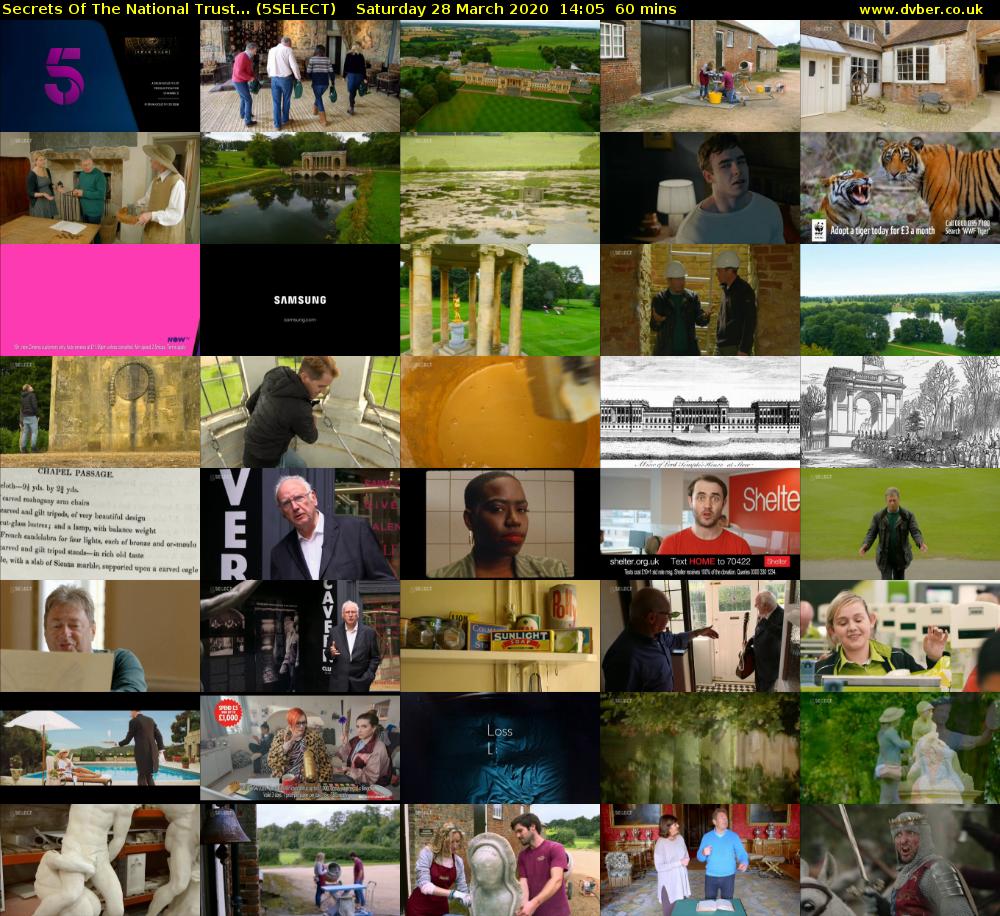 Secrets Of The National Trust... (5SELECT) Saturday 28 March 2020 14:05 - 15:05