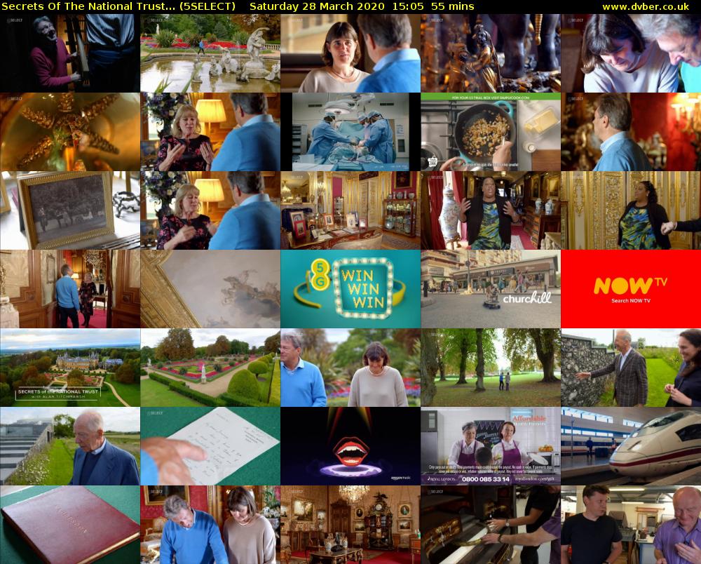 Secrets Of The National Trust... (5SELECT) Saturday 28 March 2020 15:05 - 16:00