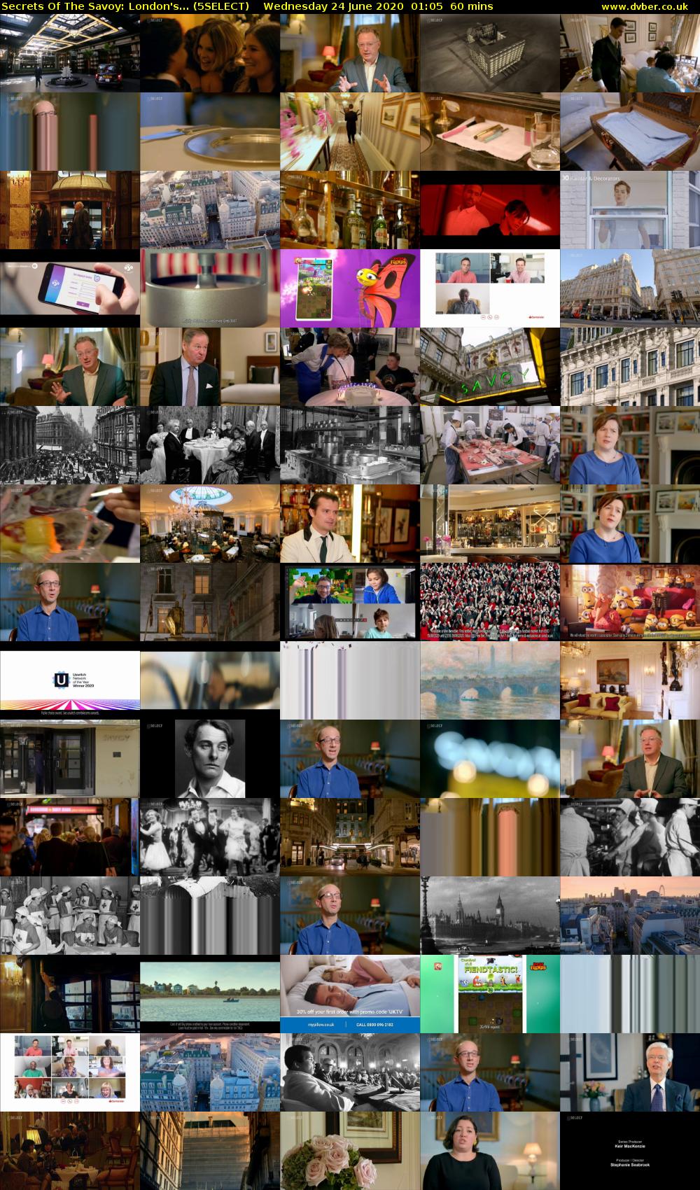 Secrets Of The Savoy: London's... (5SELECT) Wednesday 24 June 2020 01:05 - 02:05