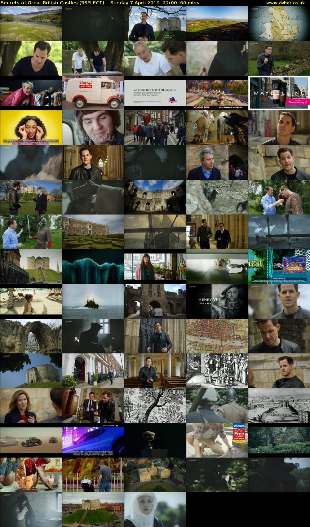 Secrets of Great British Castles (5SELECT) Sunday 7 April 2019 22:00 - 23:00