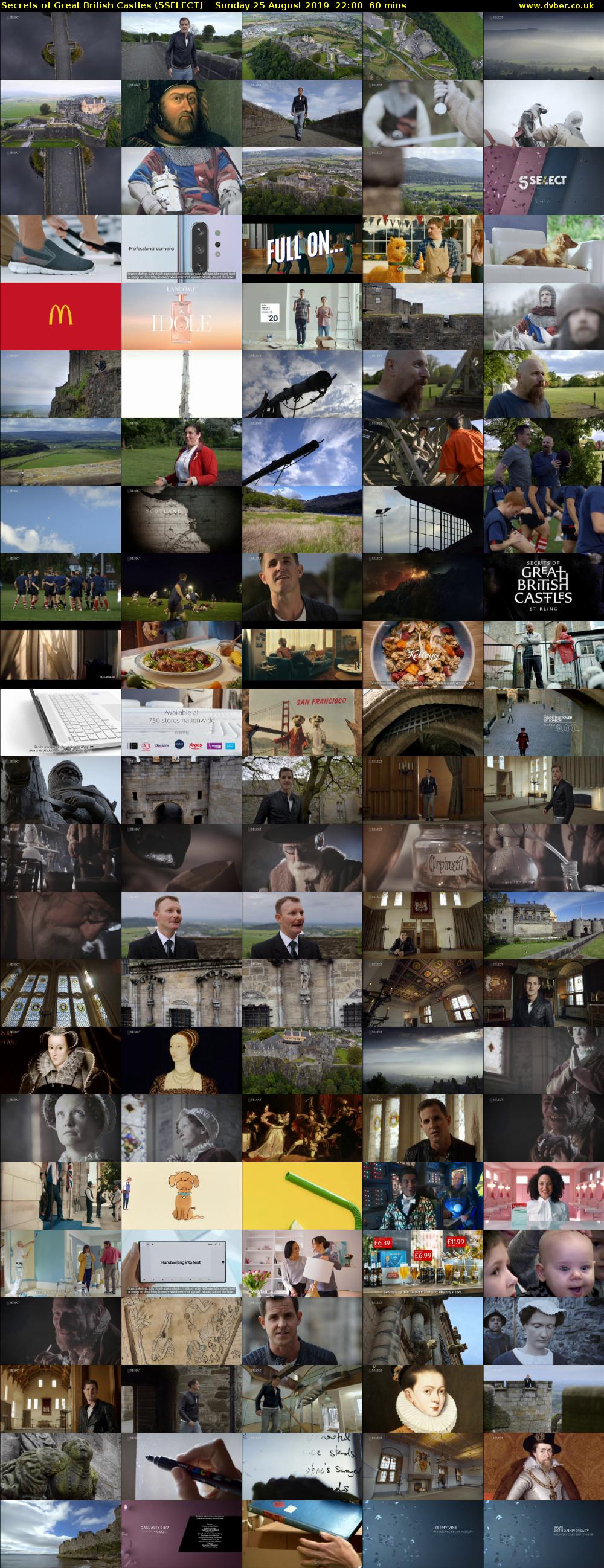 Secrets of Great British Castles (5SELECT) Sunday 25 August 2019 22:00 - 23:00