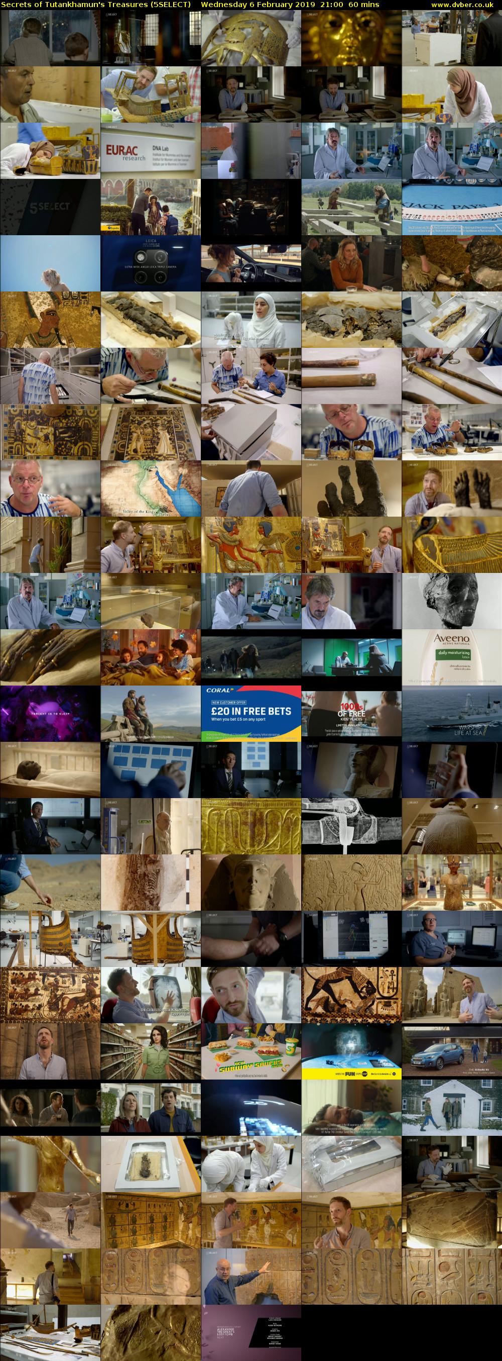 Secrets of Tutankhamun's Treasures (5SELECT) Wednesday 6 February 2019 21:00 - 22:00