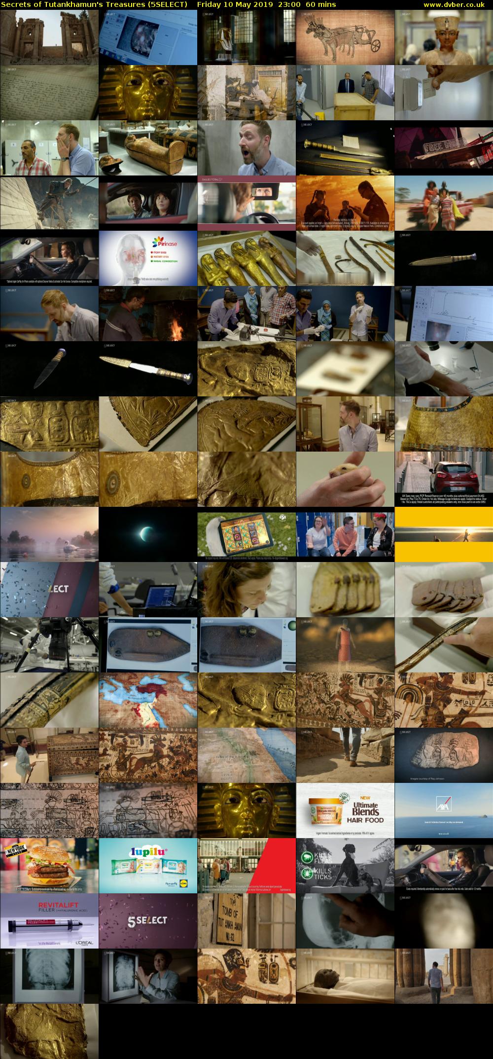 Secrets of Tutankhamun's Treasures (5SELECT) Friday 10 May 2019 23:00 - 00:00