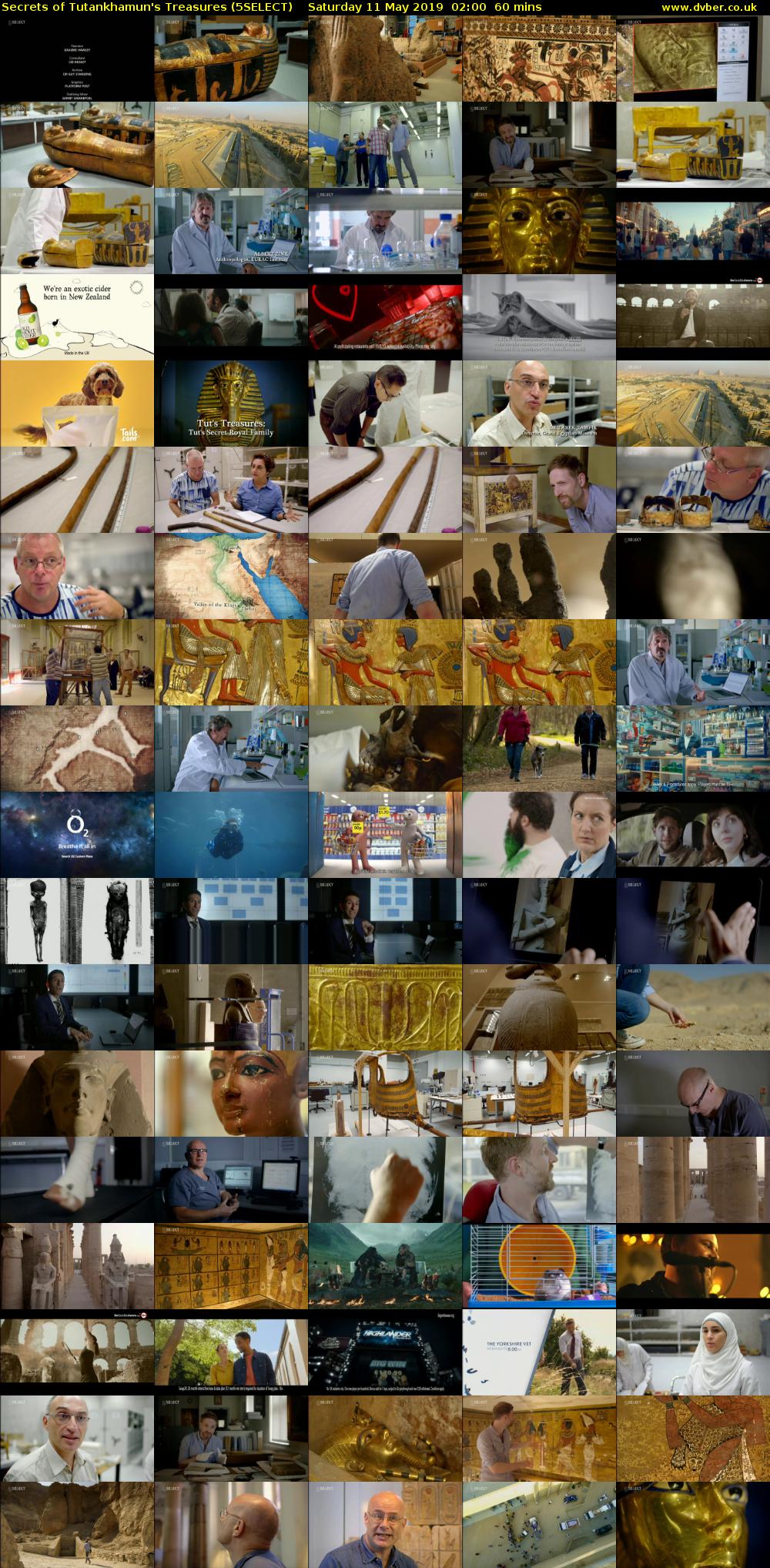Secrets of Tutankhamun's Treasures (5SELECT) Saturday 11 May 2019 02:00 - 03:00