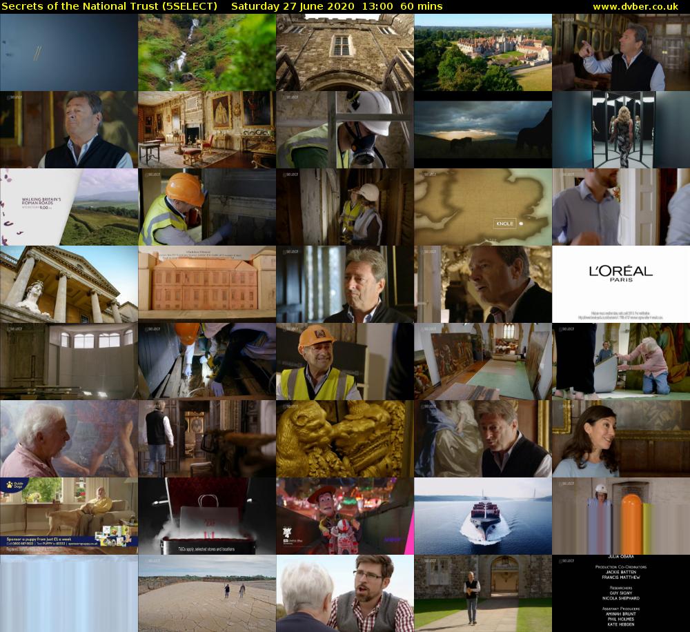 Secrets of the National Trust (5SELECT) Saturday 27 June 2020 13:00 - 14:00