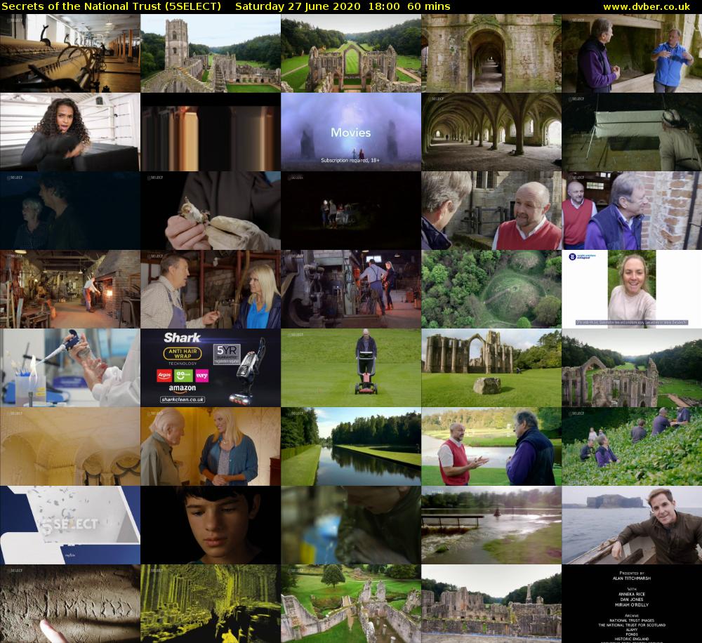 Secrets of the National Trust (5SELECT) Saturday 27 June 2020 18:00 - 19:00
