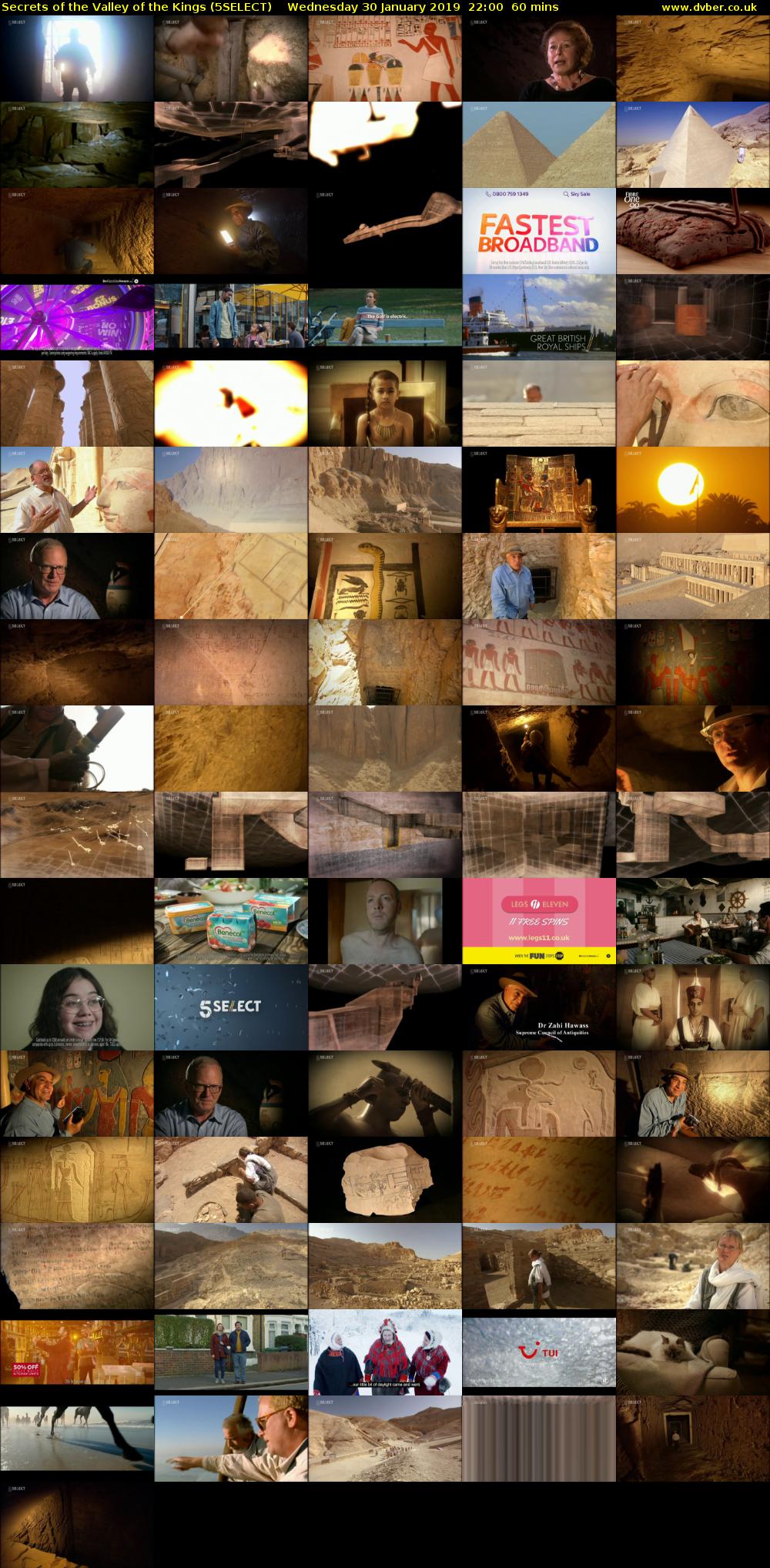 Secrets of the Valley of the Kings (5SELECT) Wednesday 30 January 2019 22:00 - 23:00