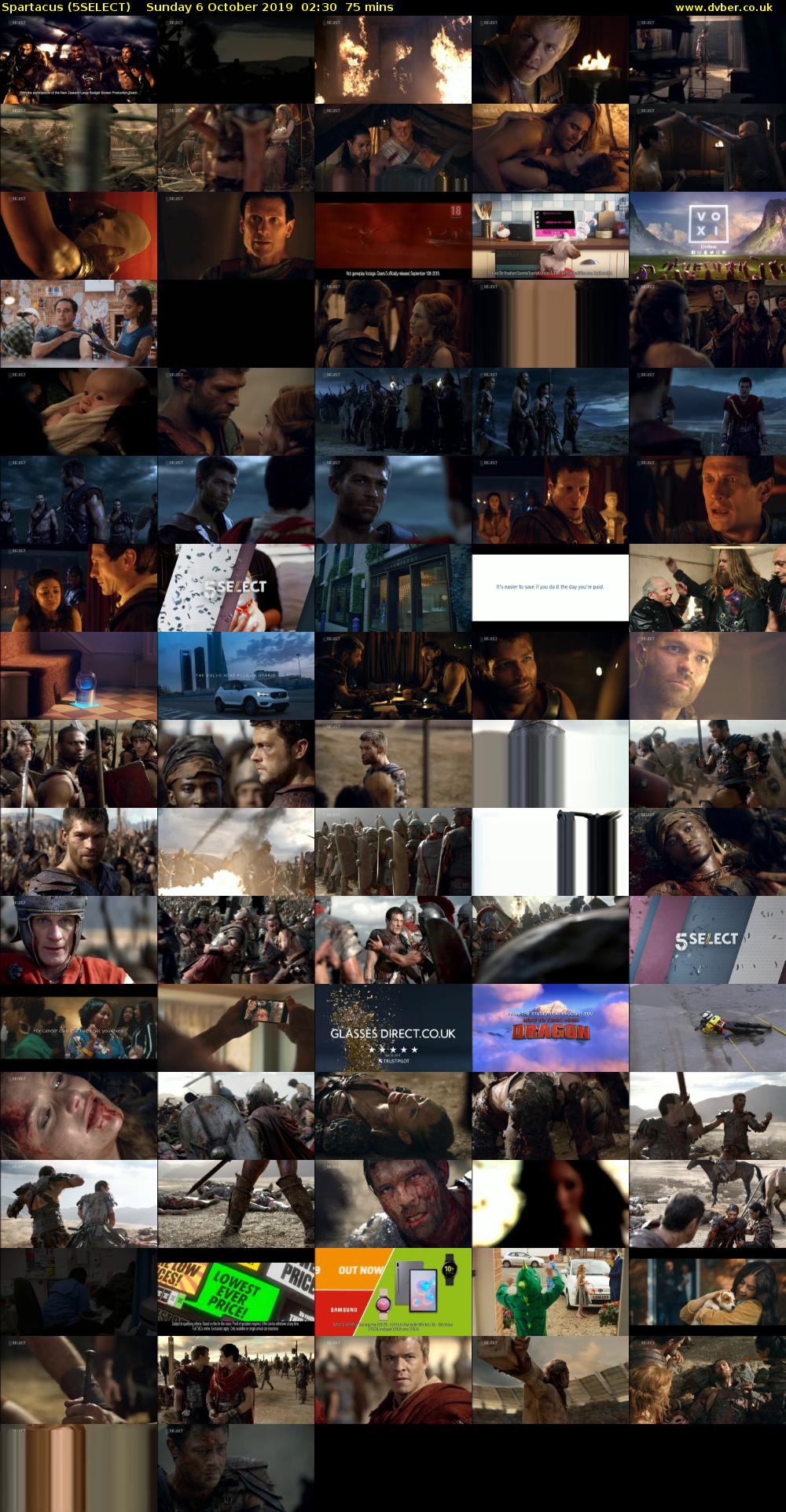 Spartacus (5SELECT) Sunday 6 October 2019 02:30 - 03:45