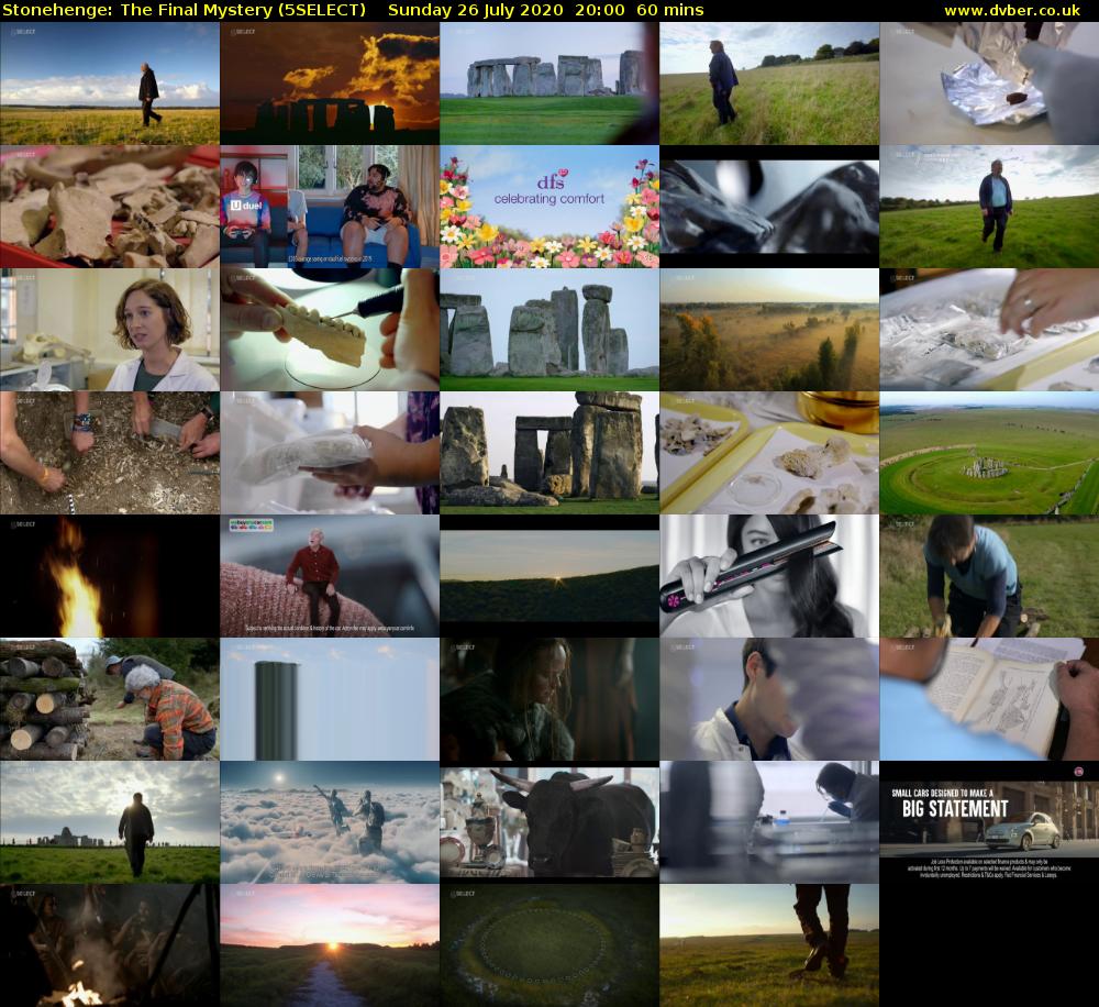 Stonehenge: The Final Mystery (5SELECT) Sunday 26 July 2020 20:00 - 21:00