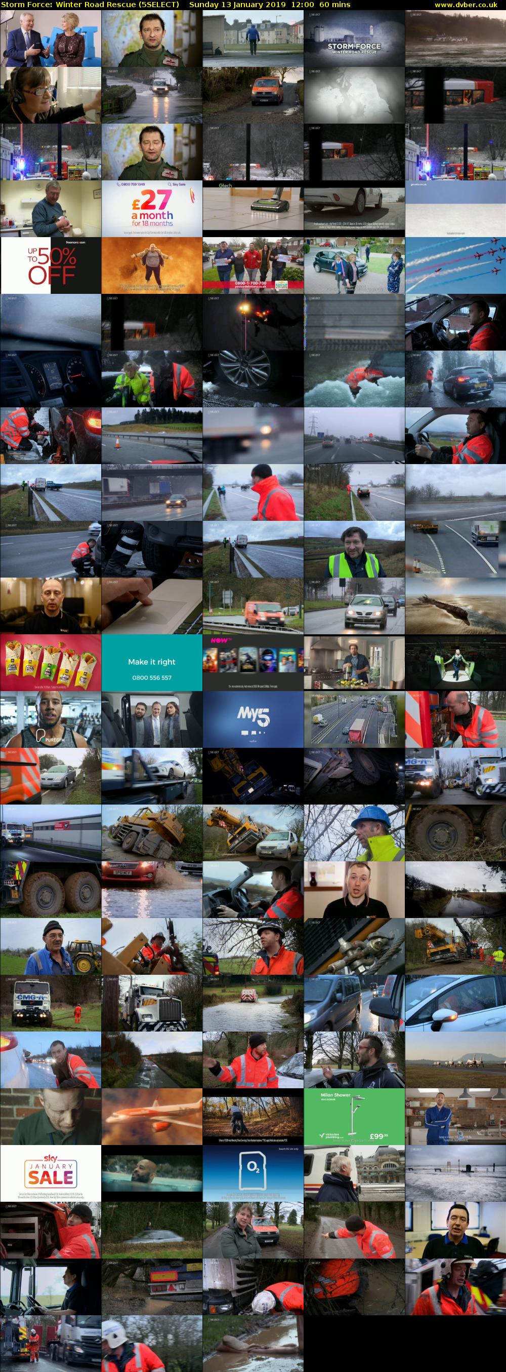 Storm Force: Winter Road Rescue (5SELECT) Sunday 13 January 2019 12:00 - 13:00
