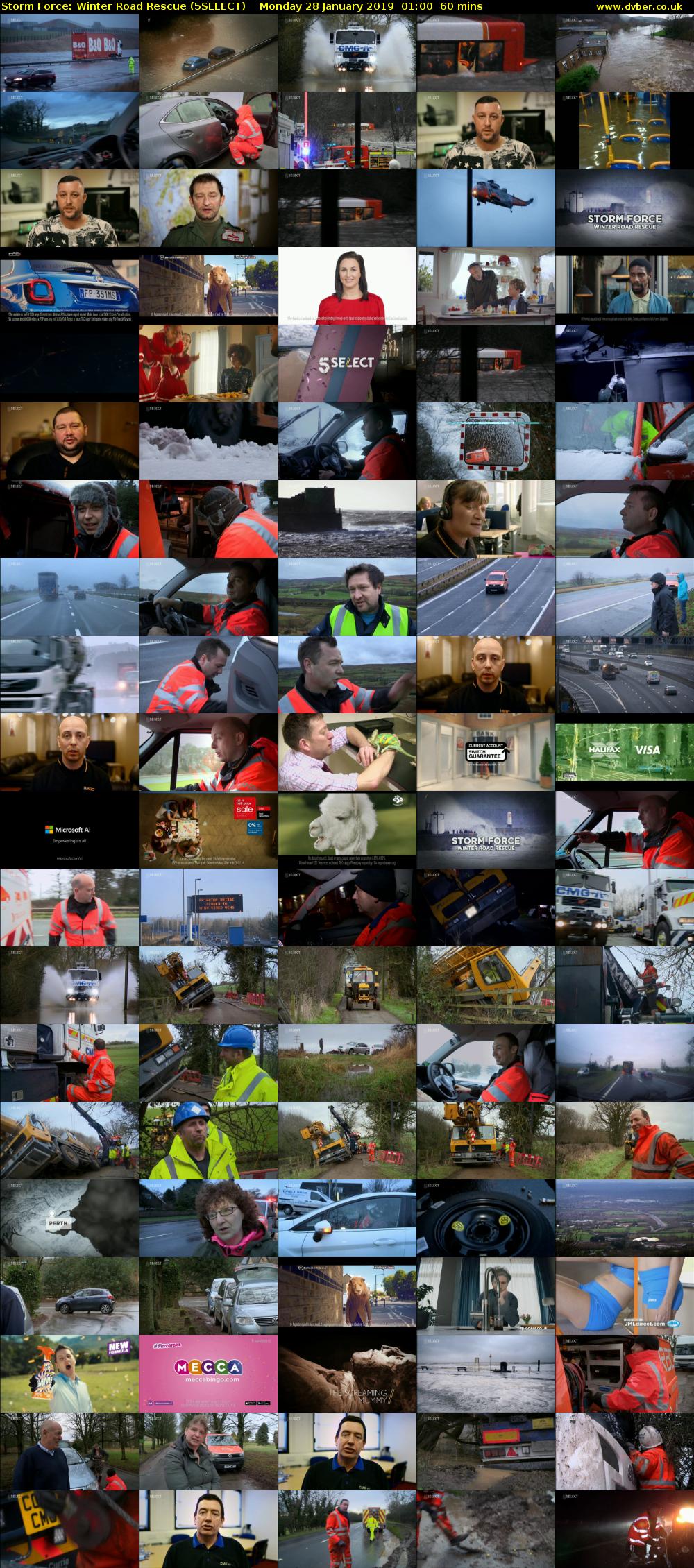 Storm Force: Winter Road Rescue (5SELECT) Monday 28 January 2019 01:00 - 02:00