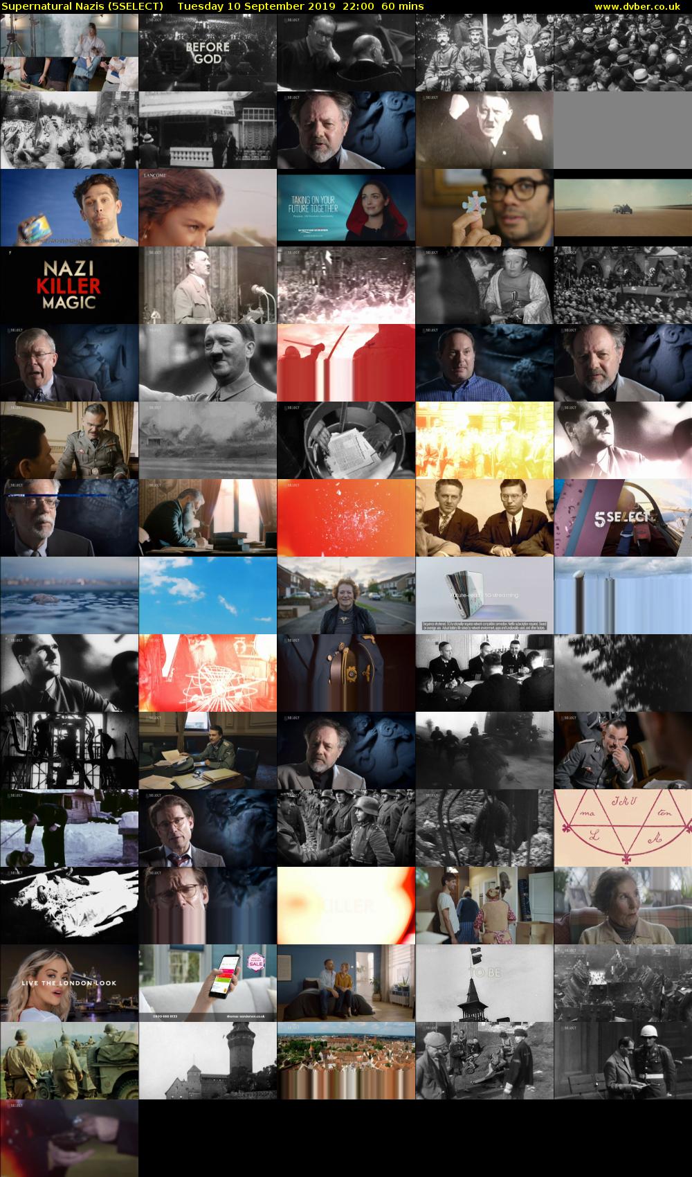 Supernatural Nazis (5SELECT) Tuesday 10 September 2019 22:00 - 23:00