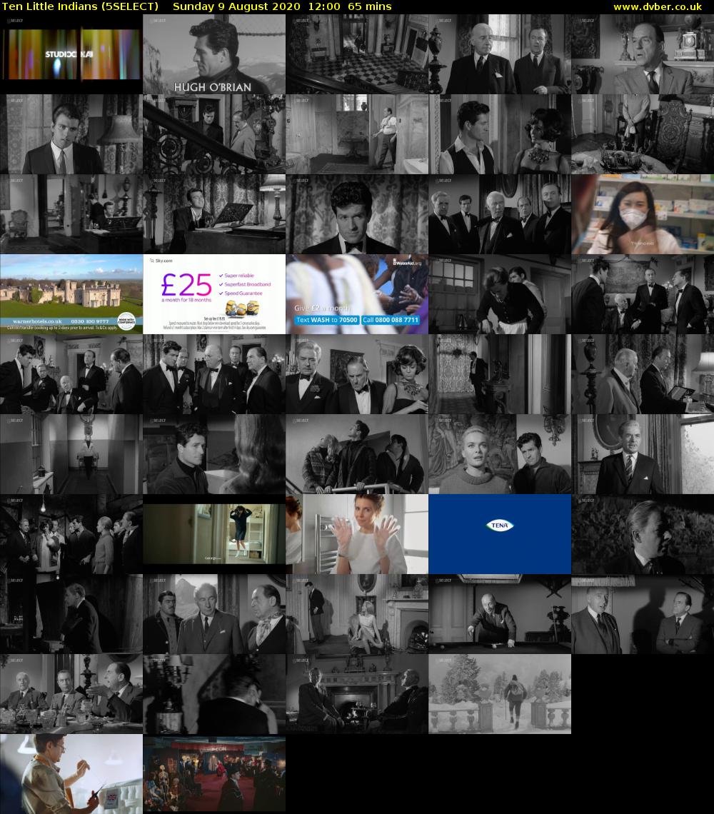 Ten Little Indians (5SELECT) Sunday 9 August 2020 12:00 - 13:05