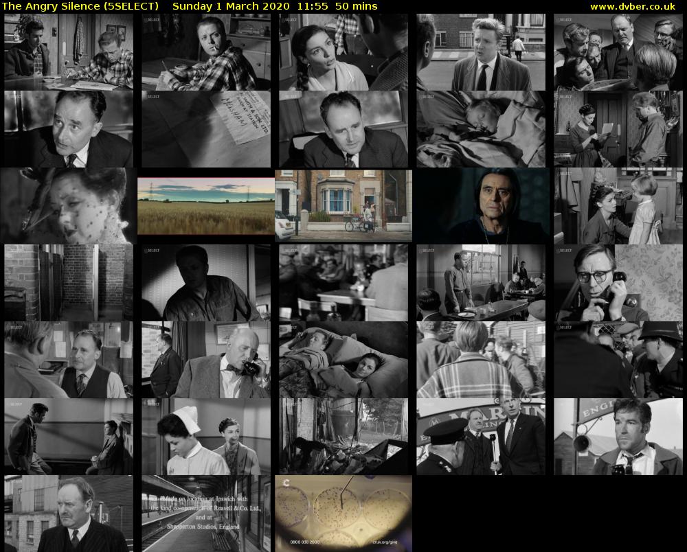 The Angry Silence (5SELECT) Sunday 1 March 2020 11:55 - 12:45